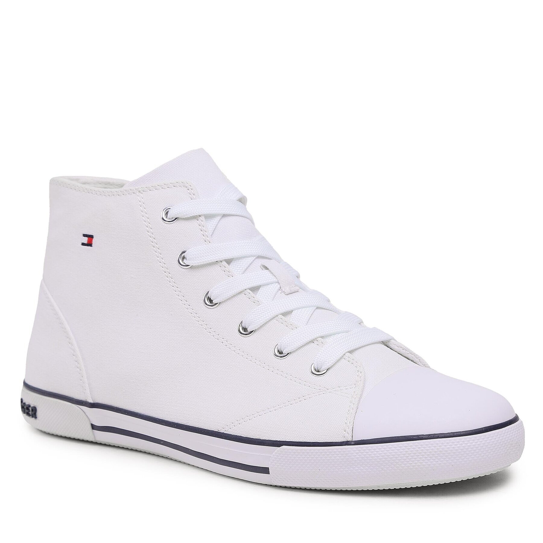 Tommy Hilfiger Teniși High Top Lace-Up Sneaker T3X4-32209-0890 S Alb - Pled.ro