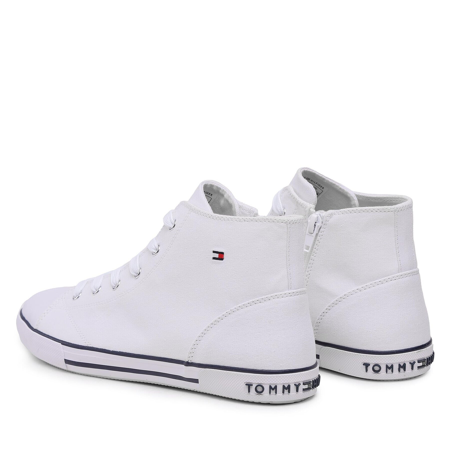 Tommy Hilfiger Teniși High Top Lace-Up Sneaker T3X4-32209-0890 S Alb - Pled.ro