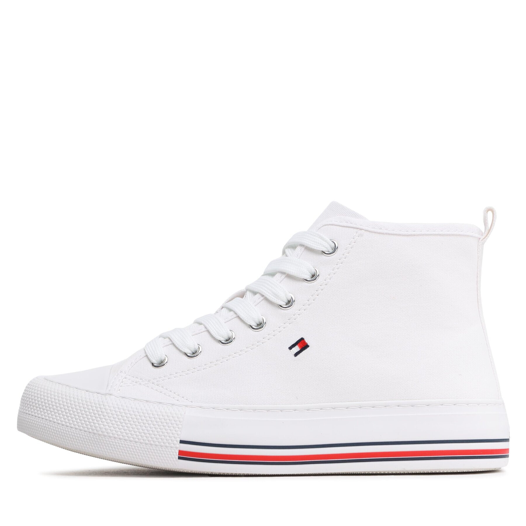 Tommy Hilfiger Teniși High Top Lace-Up T3A9-32679-0890 S Alb - Pled.ro