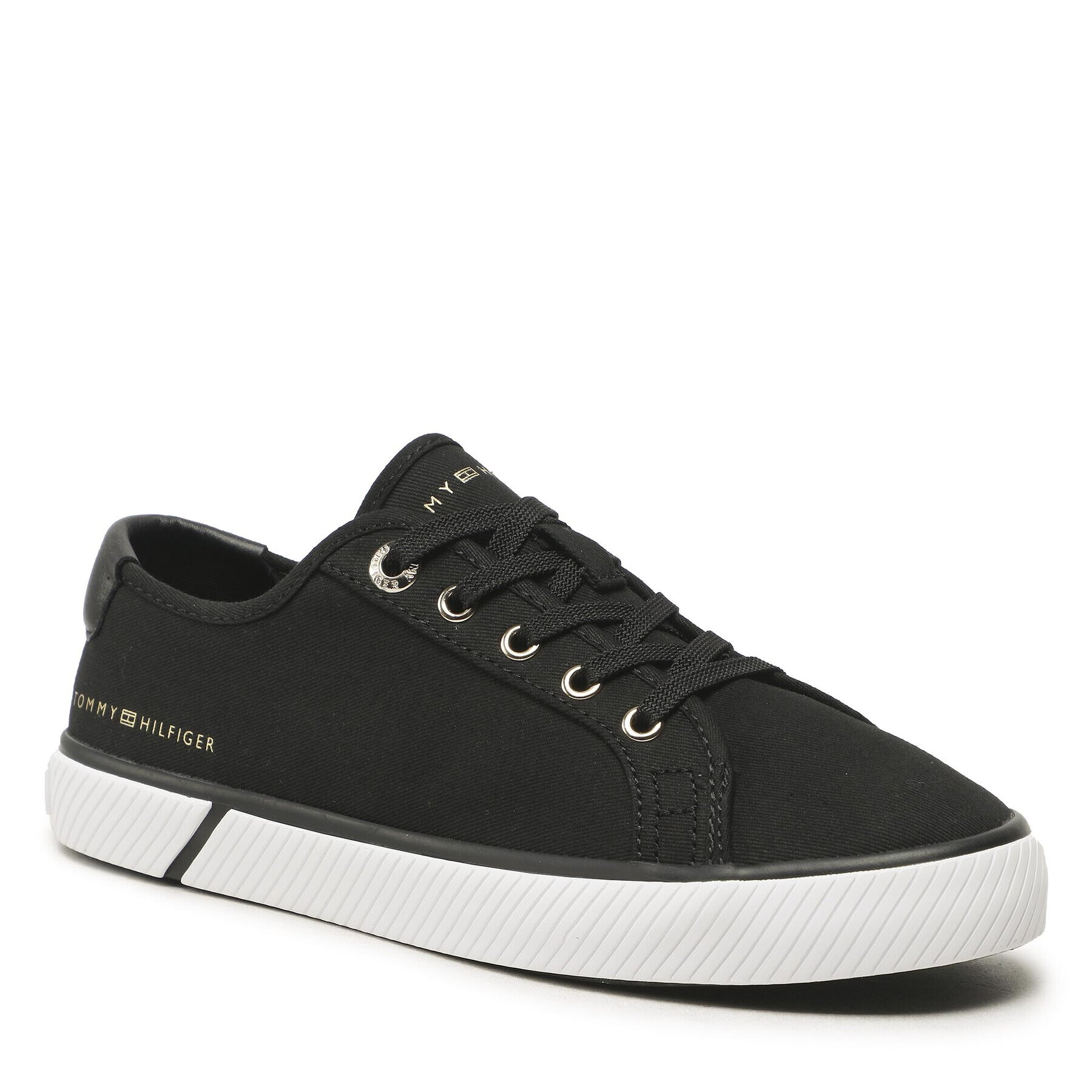 Tommy Hilfiger Teniși Lace Up Vulc Sneaker Bl FW0FW07248 Negru - Pled.ro