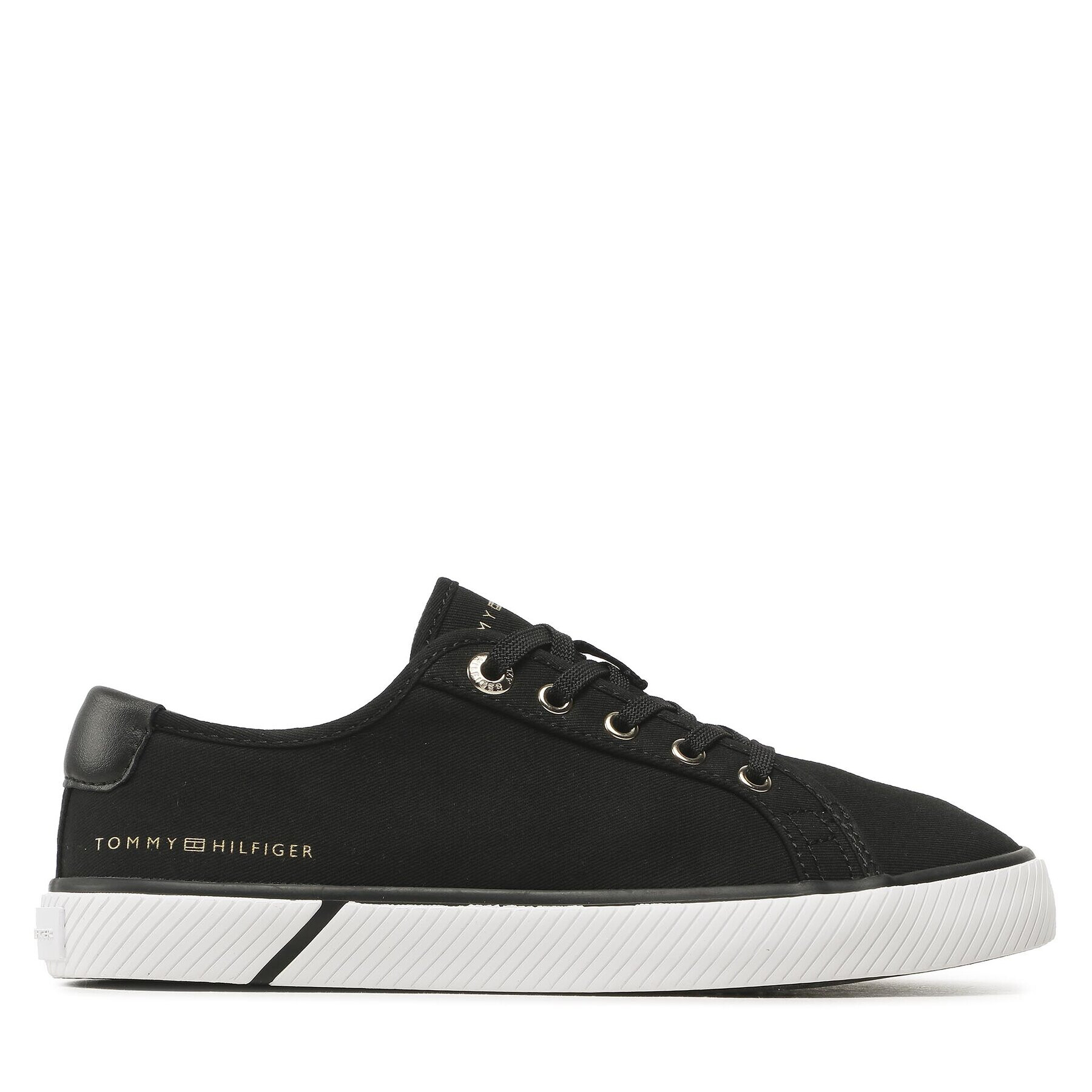 Tommy Hilfiger Teniși Lace Up Vulc Sneaker Bl FW0FW07248 Negru - Pled.ro