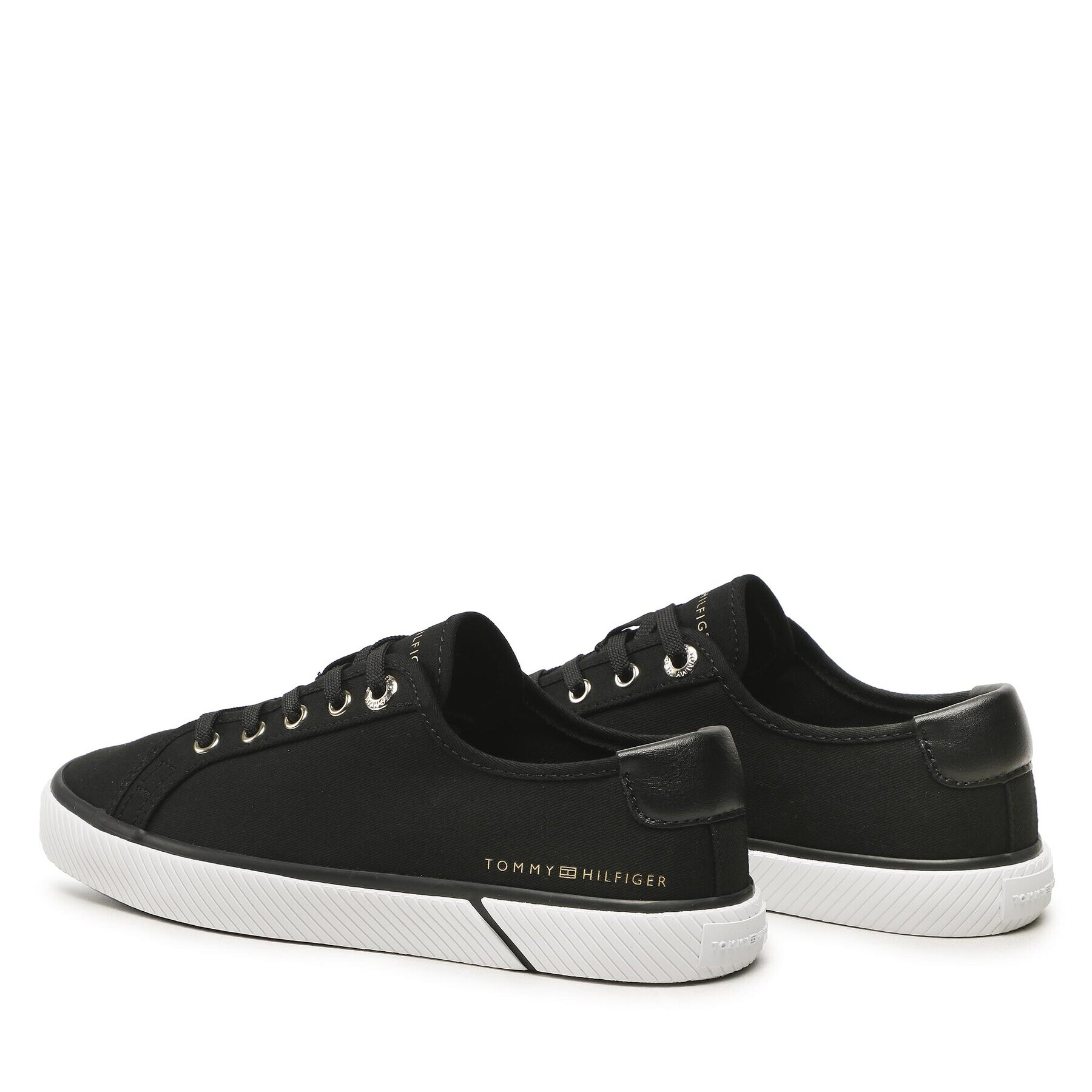 Tommy Hilfiger Teniși Lace Up Vulc Sneaker Bl FW0FW07248 Negru - Pled.ro