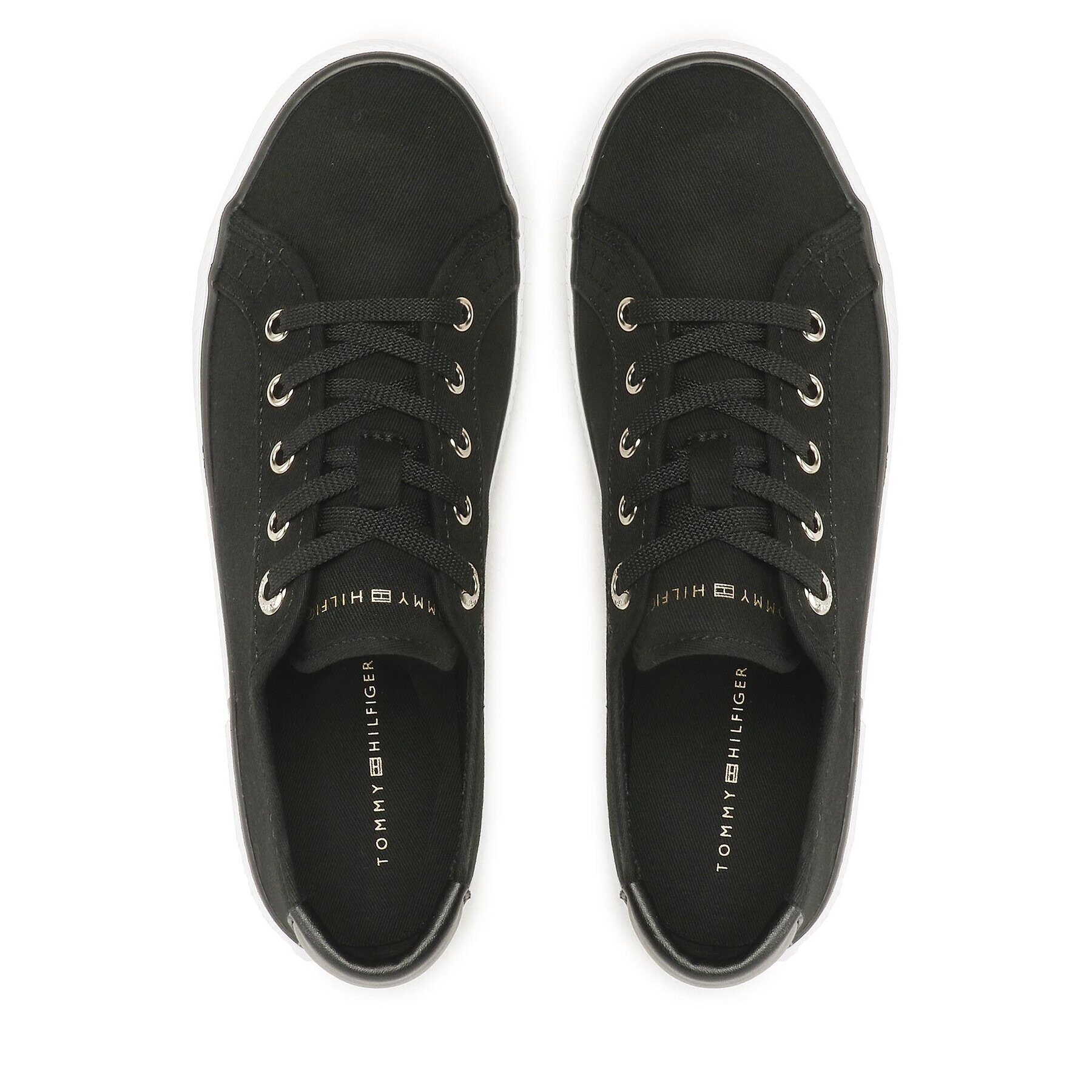 Tommy Hilfiger Teniși Lace Up Vulc Sneaker Bl FW0FW07248 Negru - Pled.ro