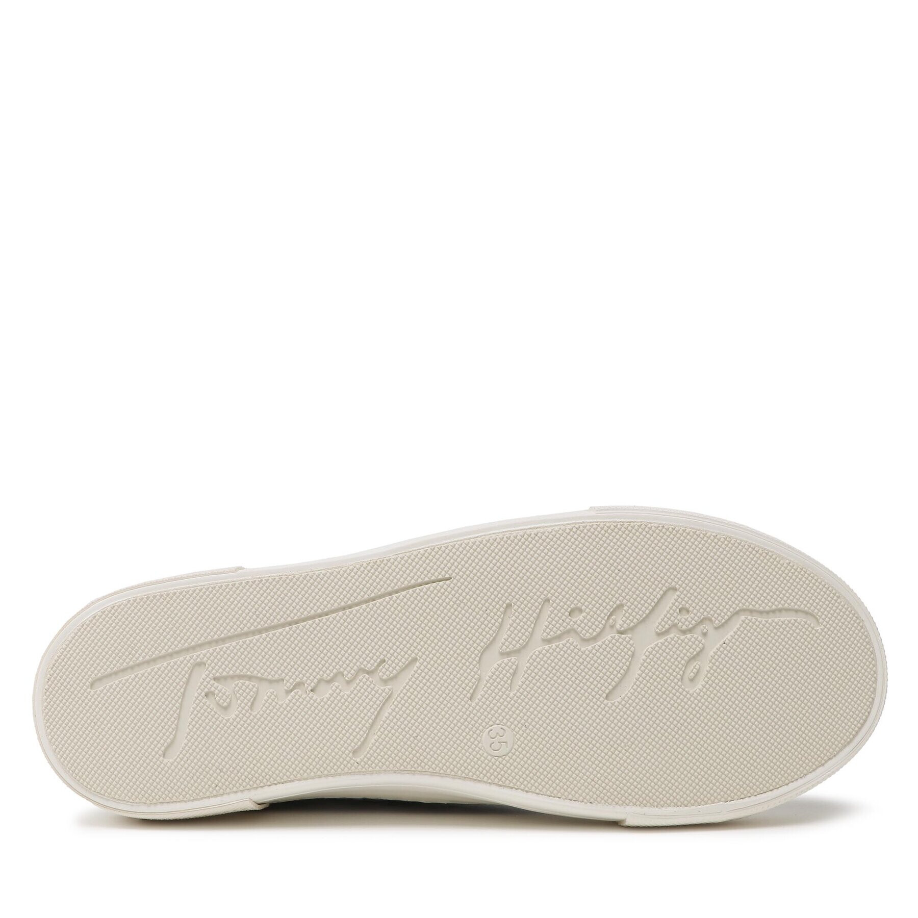 Tommy Hilfiger Teniși Logo All Over Low Cut Lace-Up Sneaker T3A9-32675-0034 S Bleumarin - Pled.ro