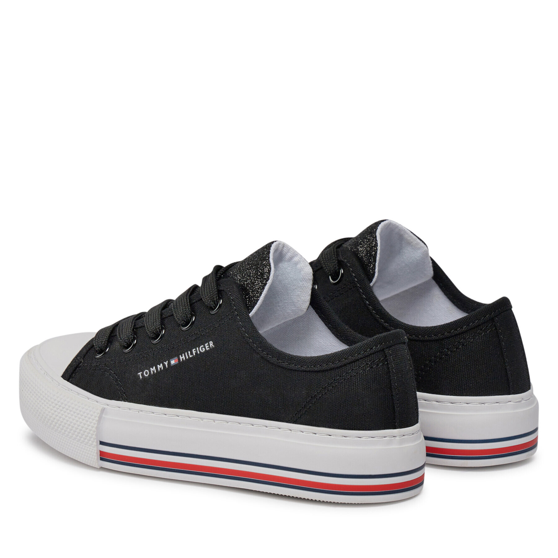 Tommy Hilfiger Teniși Low Cut Lace-Up Sneaker T3A9-33185-1687 M Negru - Pled.ro