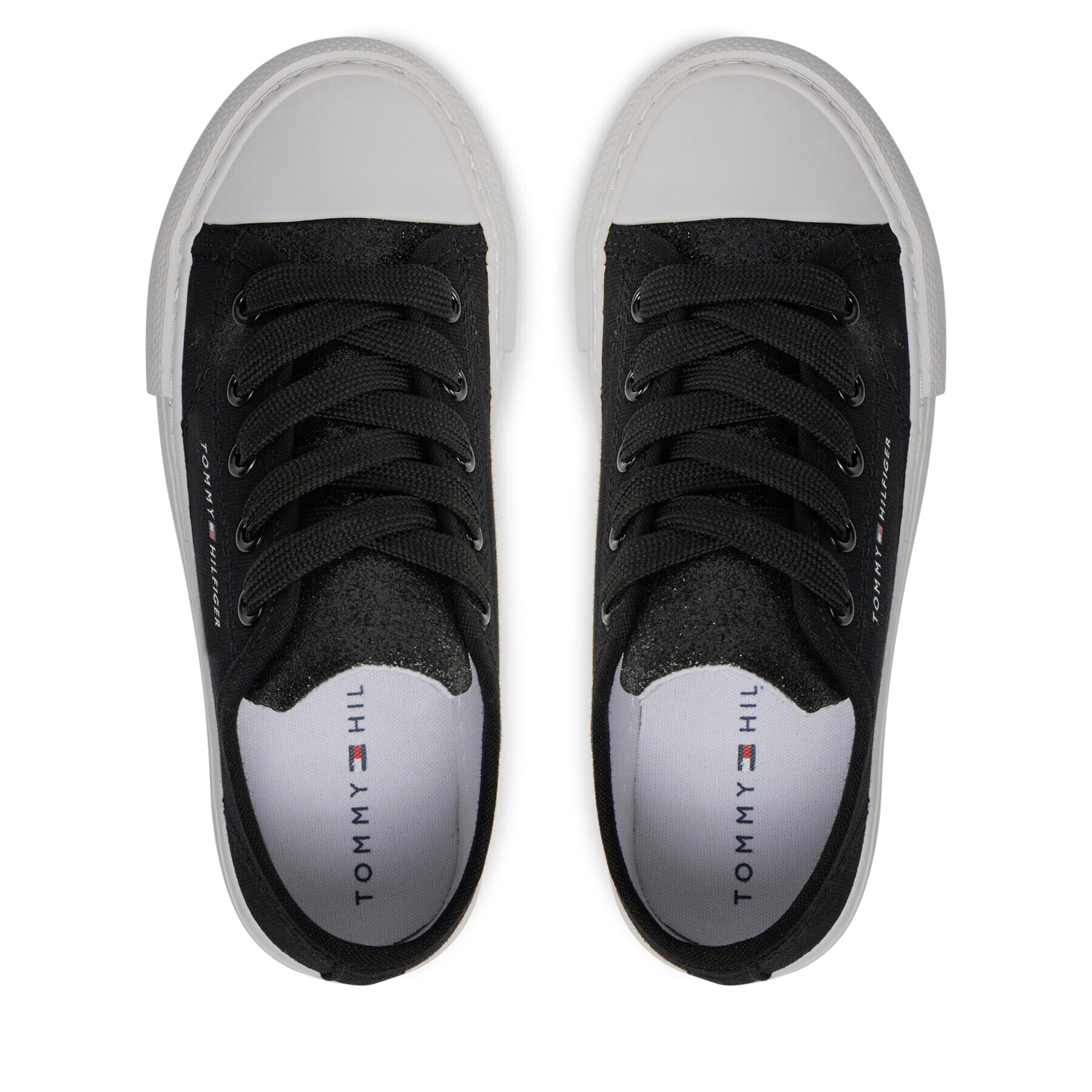 Tommy Hilfiger Teniși Low Cut Lace-Up Sneaker T3A9-33185-1687 M Negru - Pled.ro