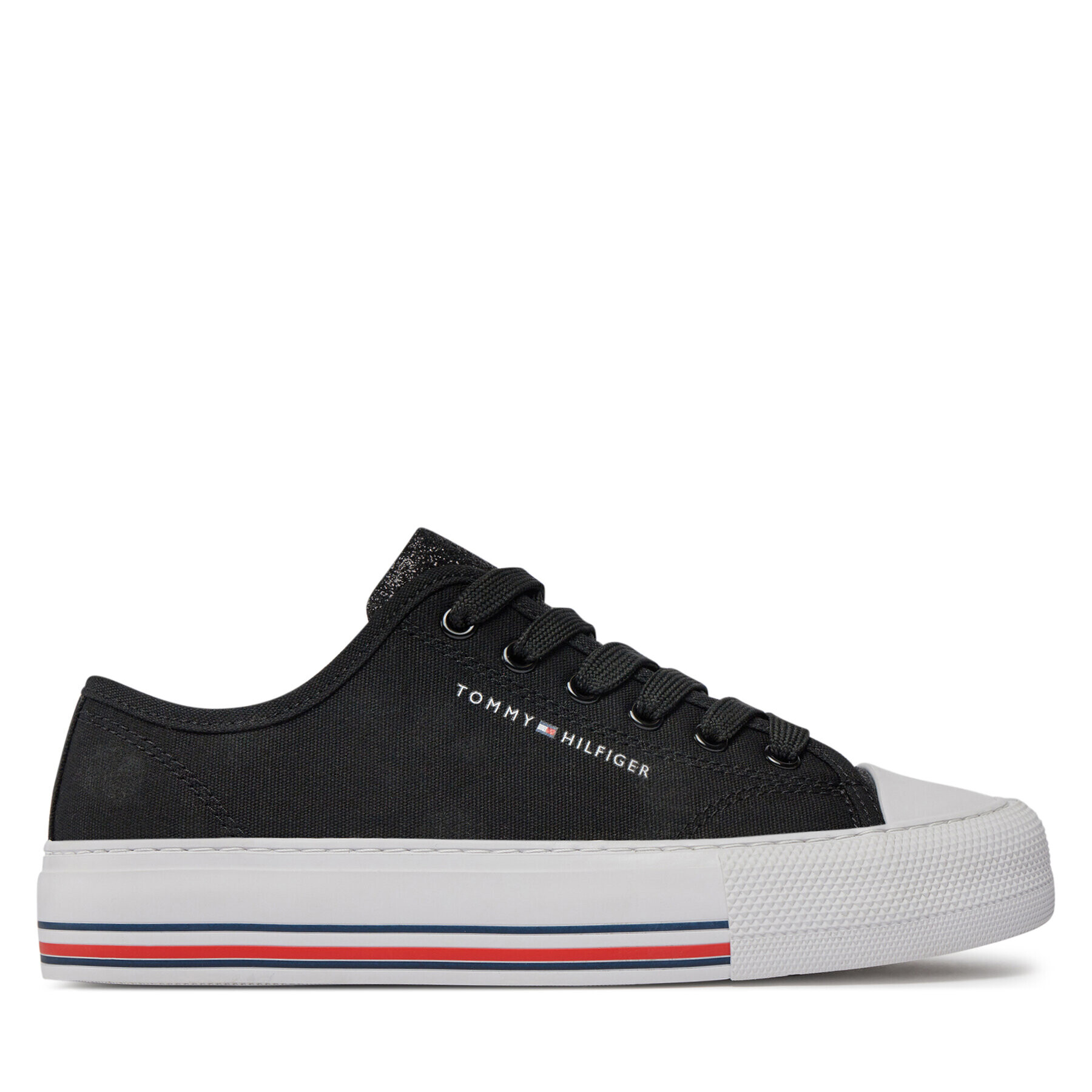 Tommy Hilfiger Teniși Low Cut Lace-Up Sneaker T3A9-33185-1687 S Negru - Pled.ro