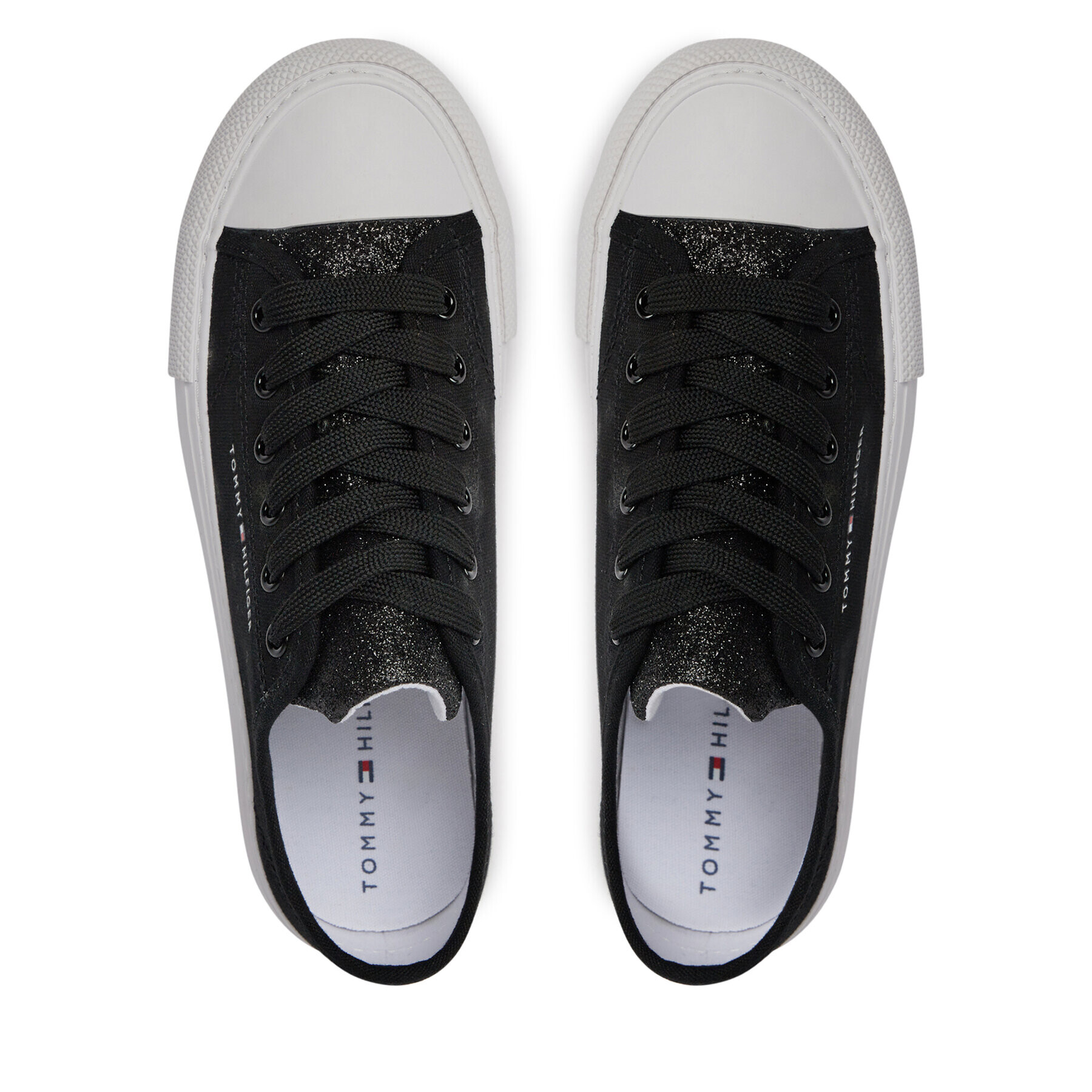 Tommy Hilfiger Teniși Low Cut Lace-Up Sneaker T3A9-33185-1687 S Negru - Pled.ro