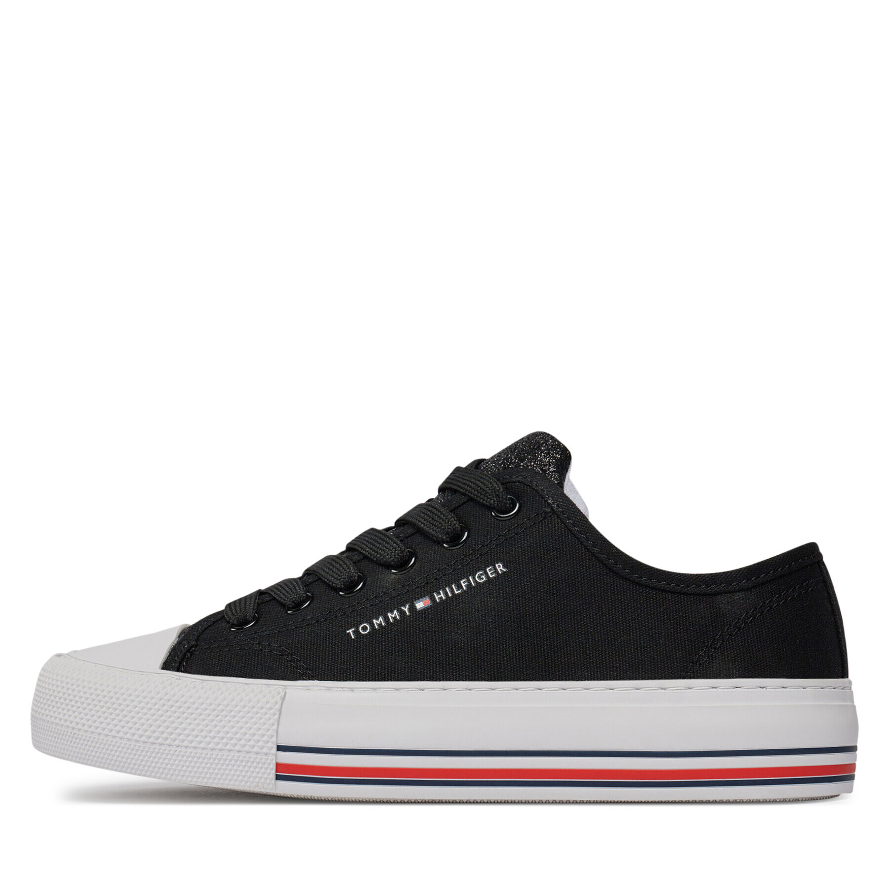 Tommy Hilfiger Teniși Low Cut Lace-Up Sneaker T3A9-33185-1687 S Negru - Pled.ro