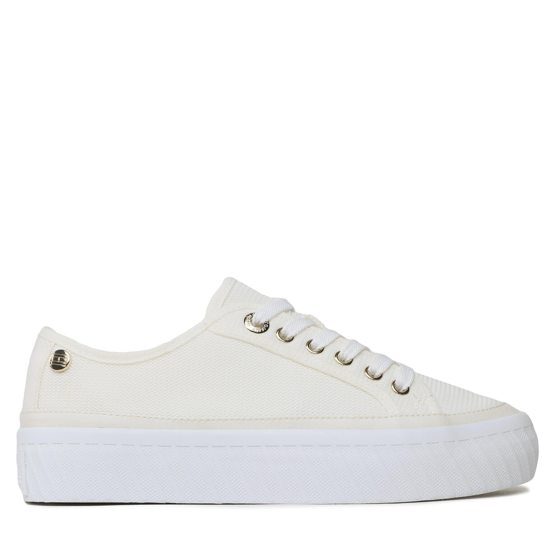 Tommy Hilfiger Teniși Platform Vulcanized Sneaker FW0FW07156 Bej - Pled.ro