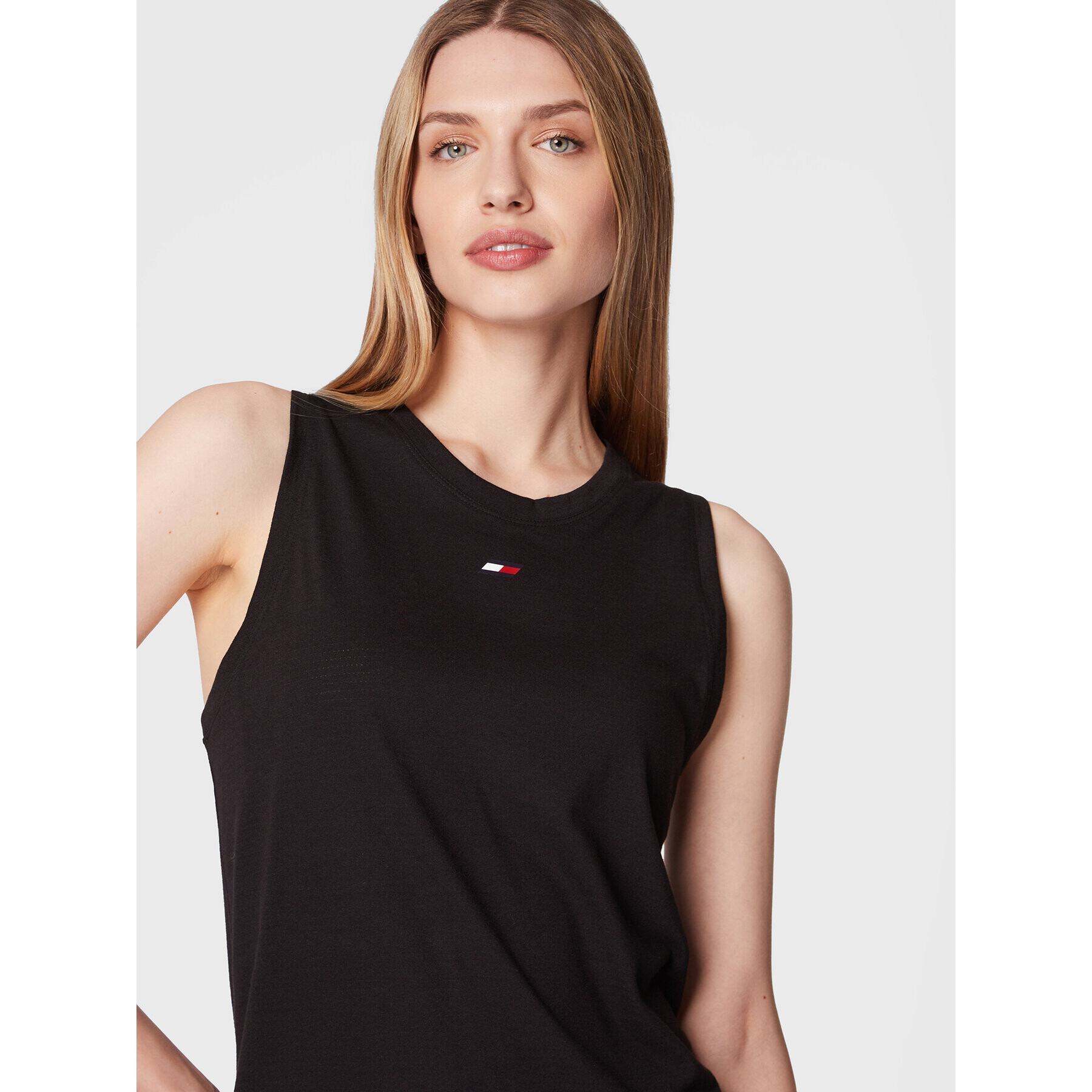 Tommy Hilfiger Top Mesh Core S10S101390 Negru Regular Fit - Pled.ro