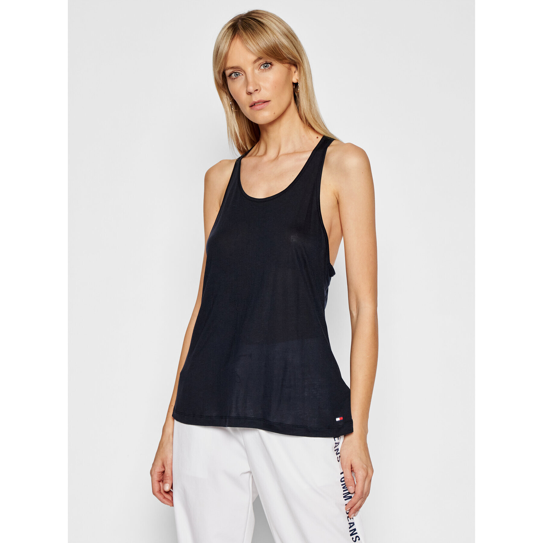 Tommy Hilfiger Top Tank UW0UW02882 Bleumarin Regular Fit - Pled.ro