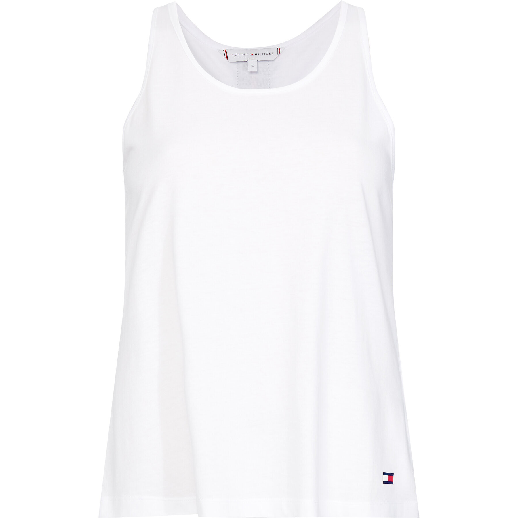 Tommy Hilfiger Top UW0UW02154 Alb Regular Fit - Pled.ro