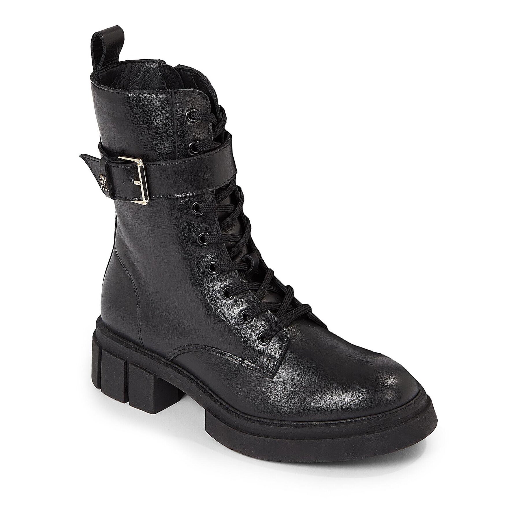 Tommy Hilfiger Trappers Cool Feminine Bikerboot FW0FW07322 Negru - Pled.ro