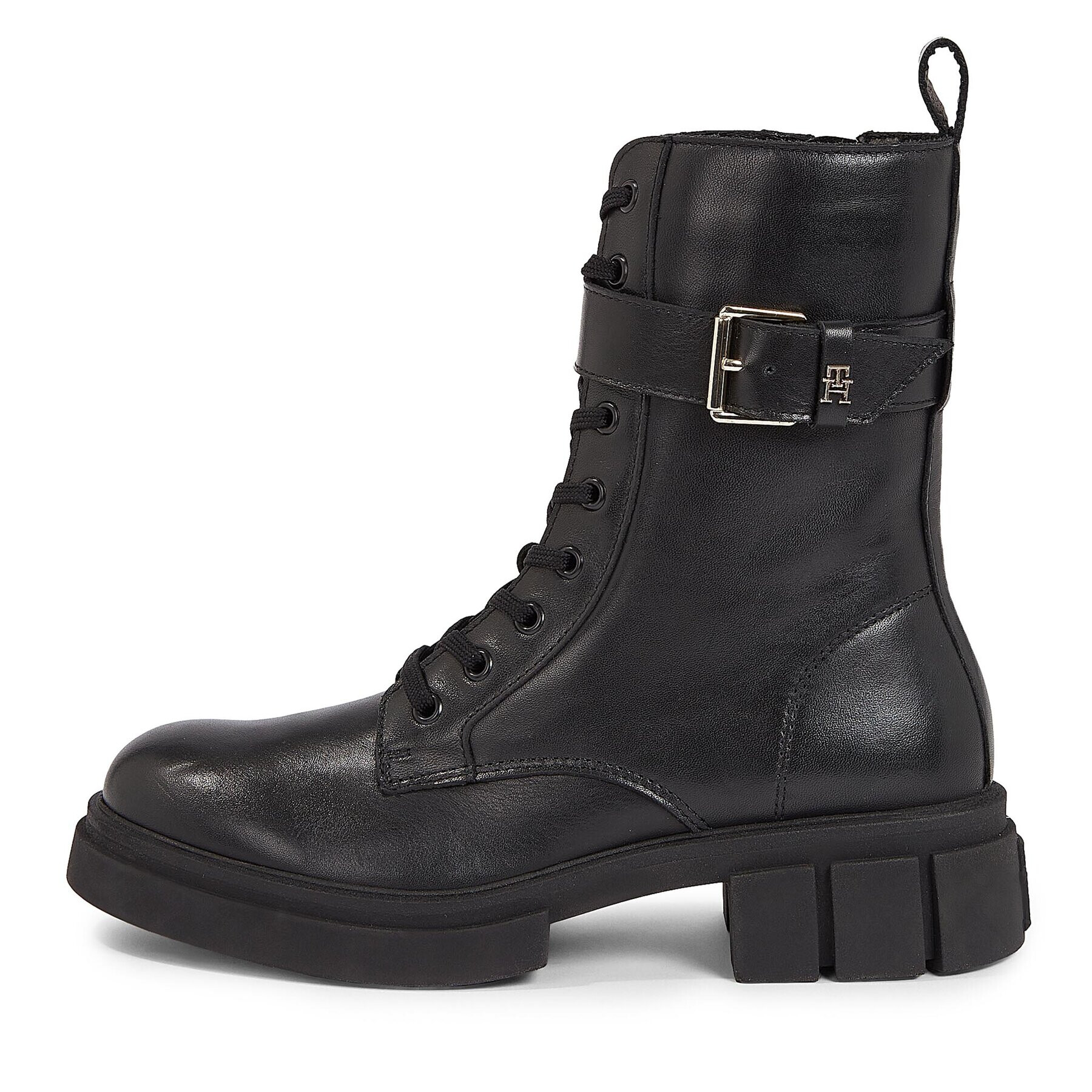 Tommy Hilfiger Trappers Cool Feminine Bikerboot FW0FW07322 Negru - Pled.ro