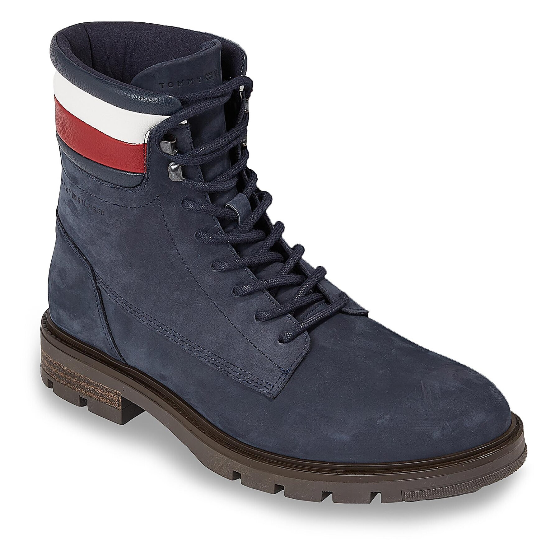 Tommy Hilfiger Trappers Corporate Hilfiger Nubuck Boot FM0FM04801 Albastru - Pled.ro