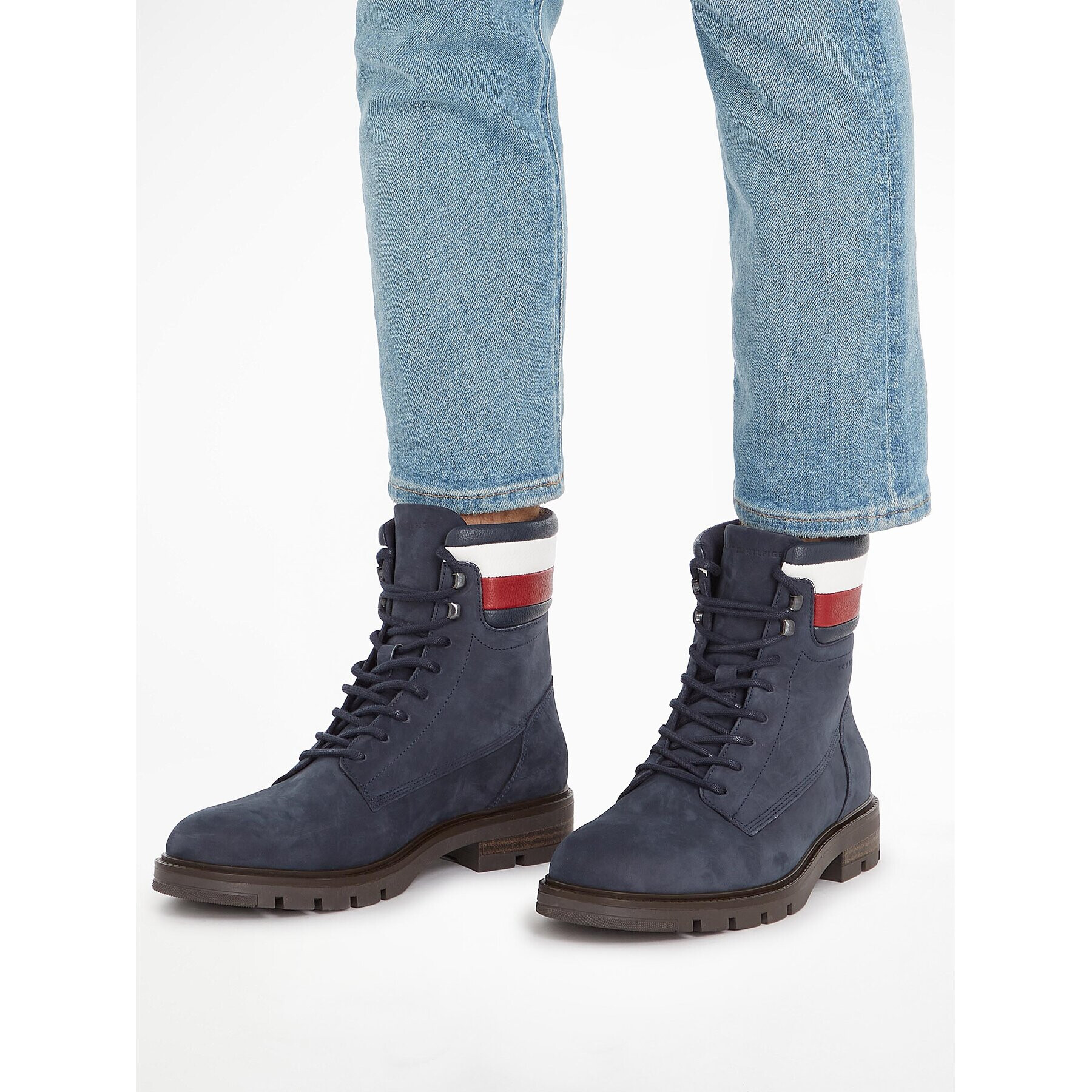 Tommy Hilfiger Trappers Corporate Hilfiger Nubuck Boot FM0FM04801 Albastru - Pled.ro