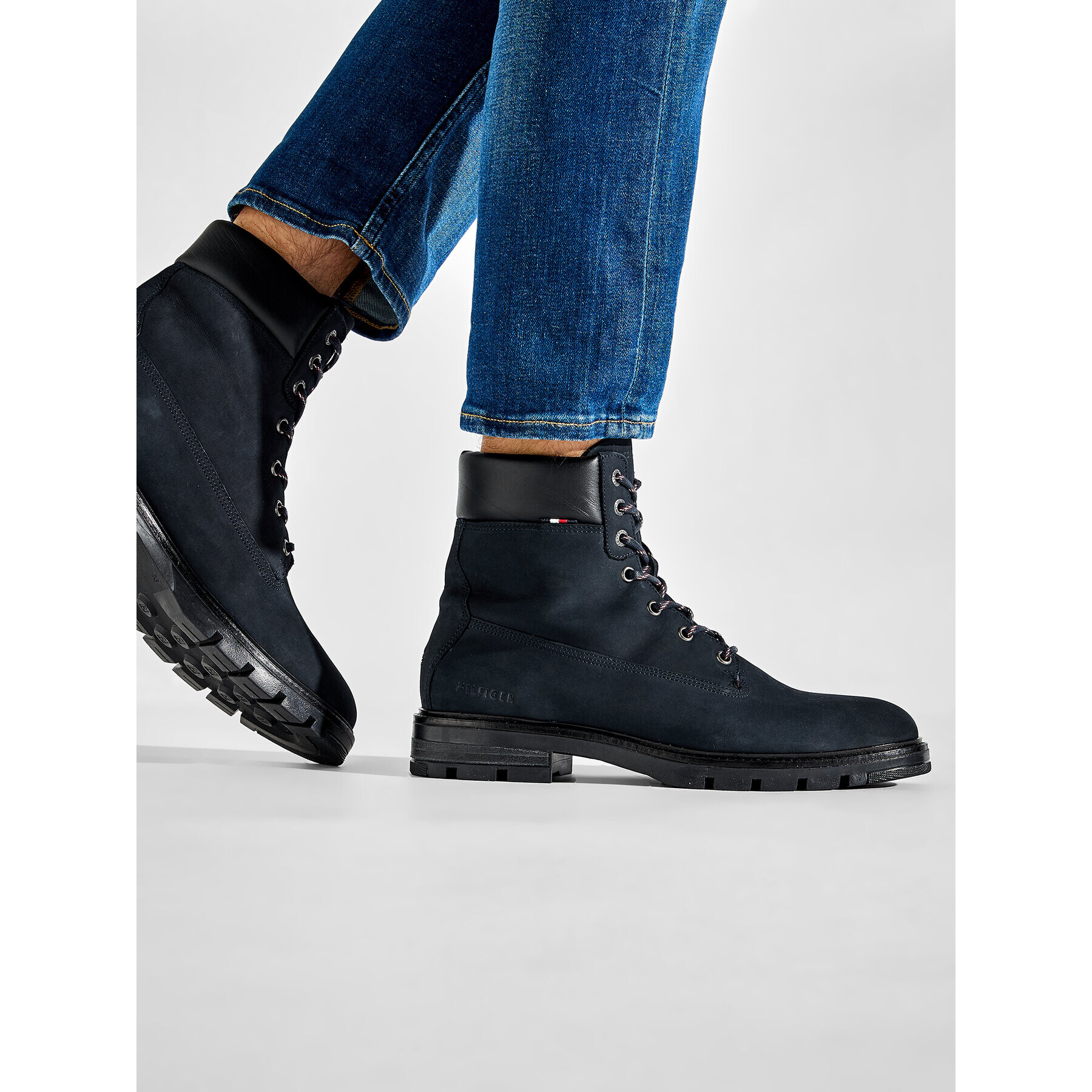 Tommy Hilfiger Trappers Padded Nubuck Boot FM0FM04205 Bleumarin - Pled.ro