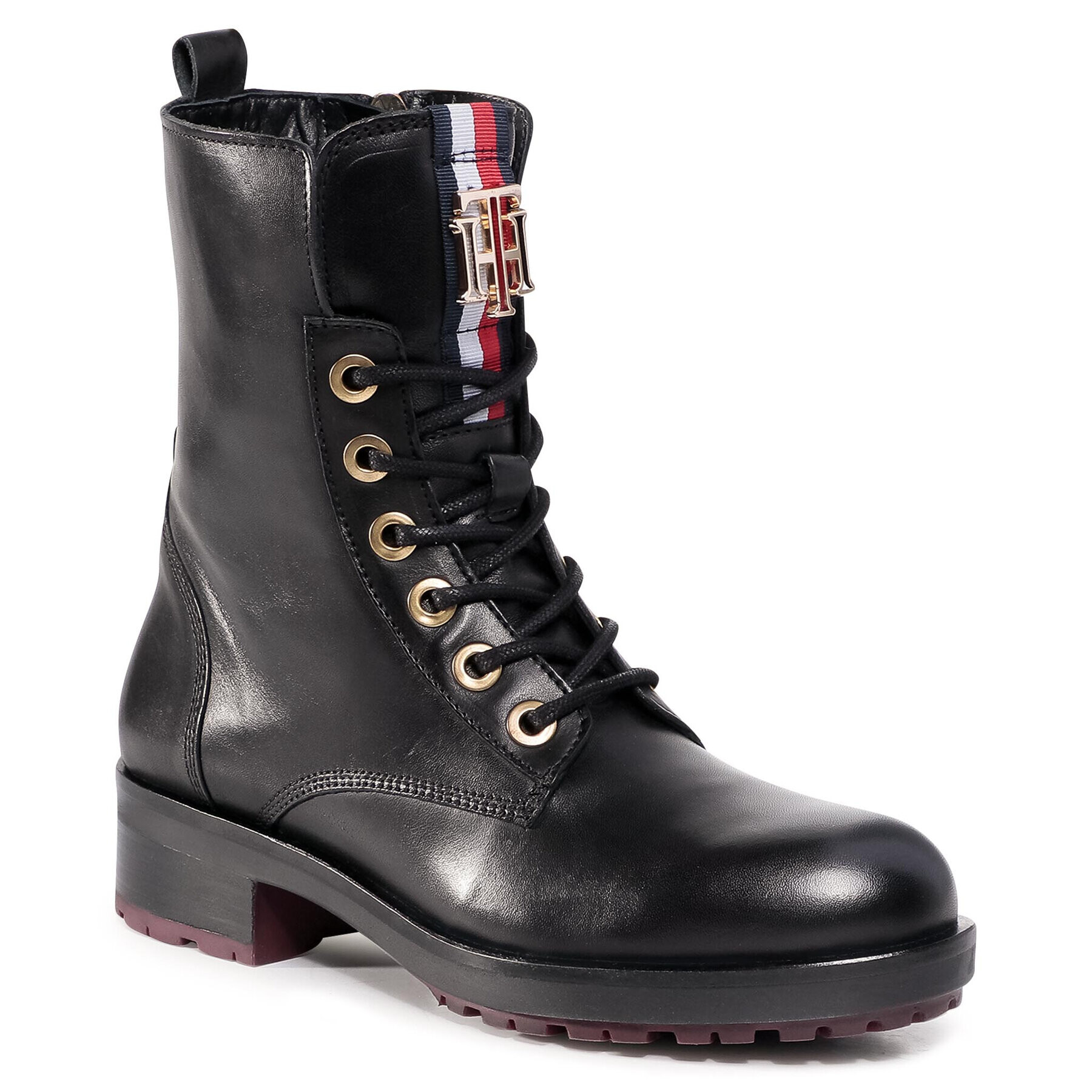 Tommy Hilfiger Trappers Tommy Essential Biker Boot FW0FW05298 Negru - Pled.ro