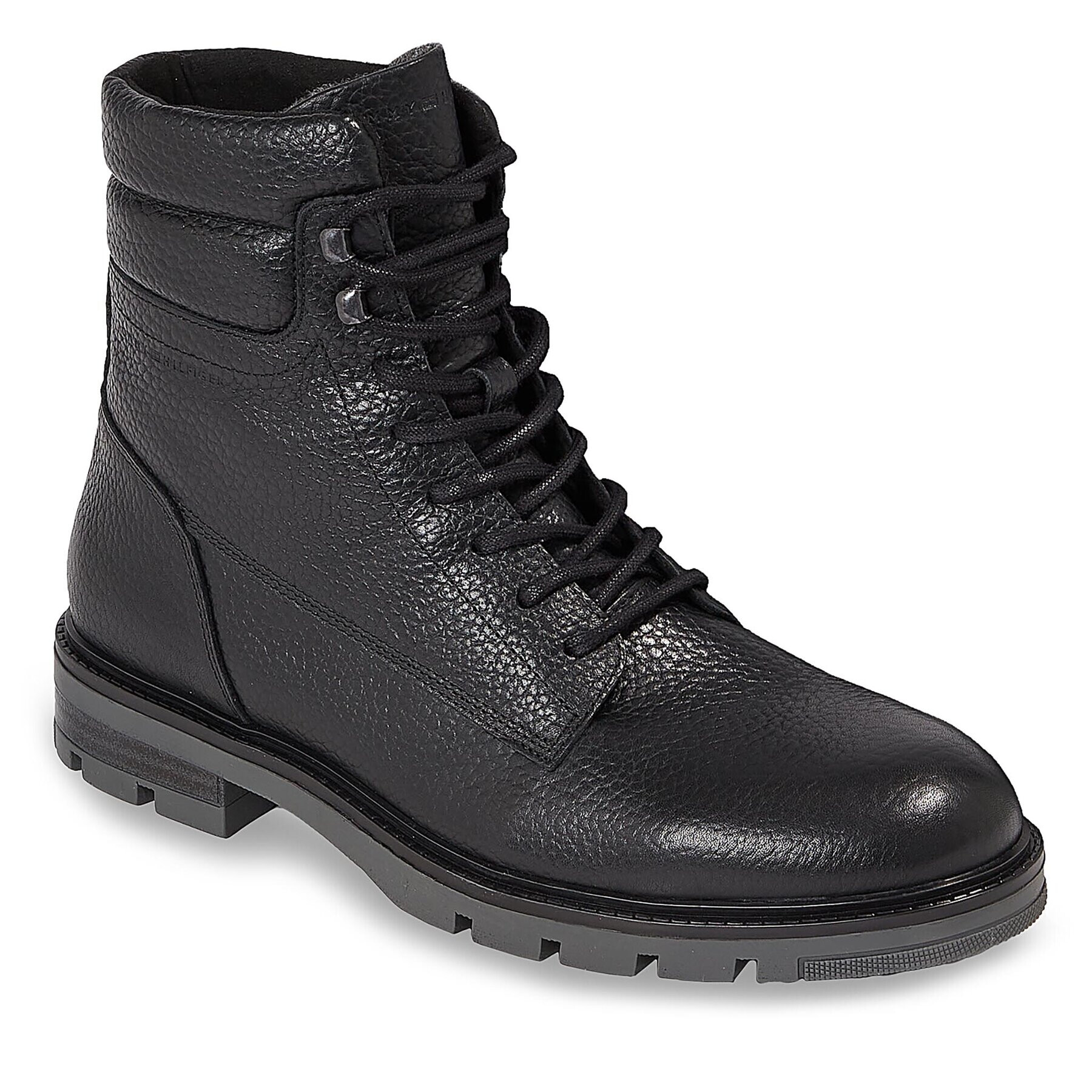 Tommy Hilfiger Trappers Warm Padded Hilfiger Lth Boot FM0FM04802 Negru - Pled.ro