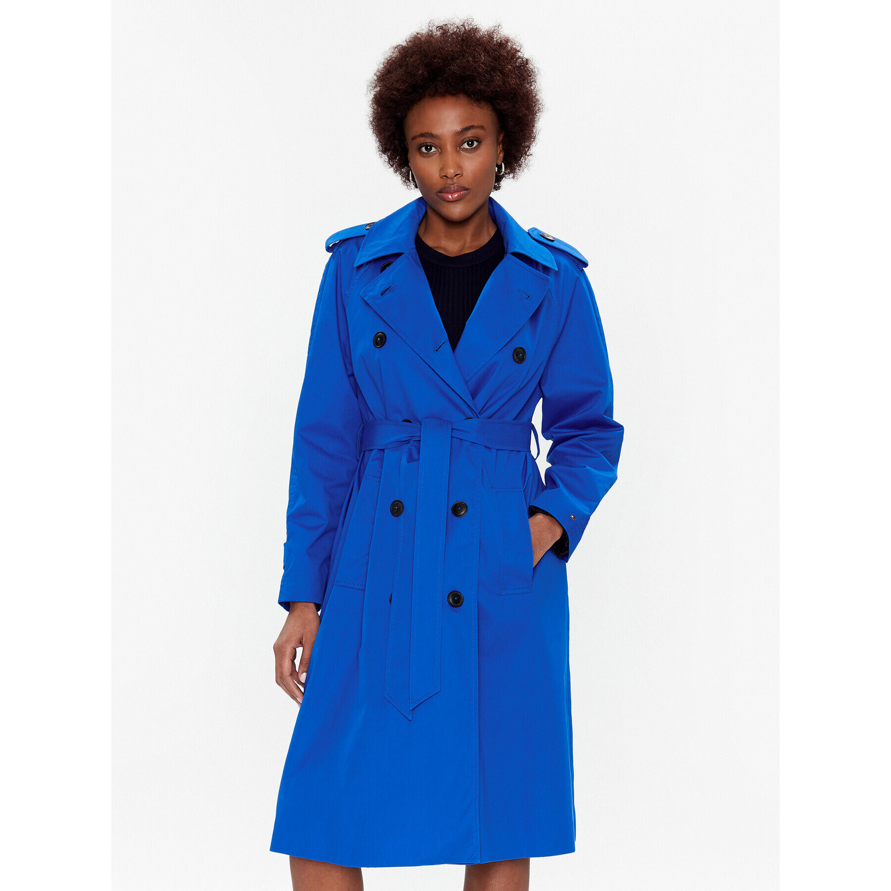 Tommy Hilfiger Trench WW0WW36960 Albastru Regular Fit - Pled.ro