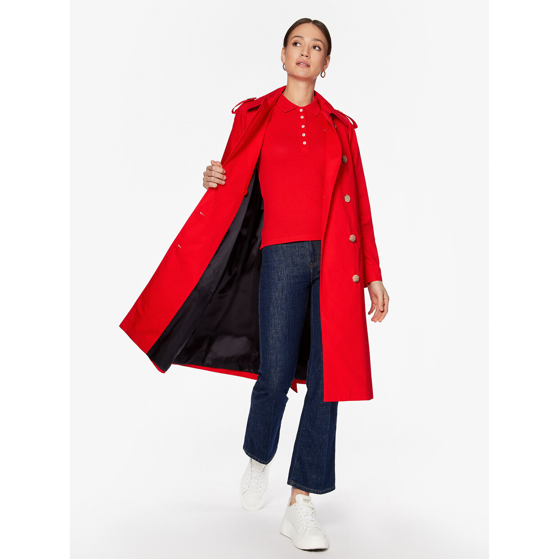 Tommy Hilfiger Trench WW0WW36960 Roșu Regular Fit - Pled.ro