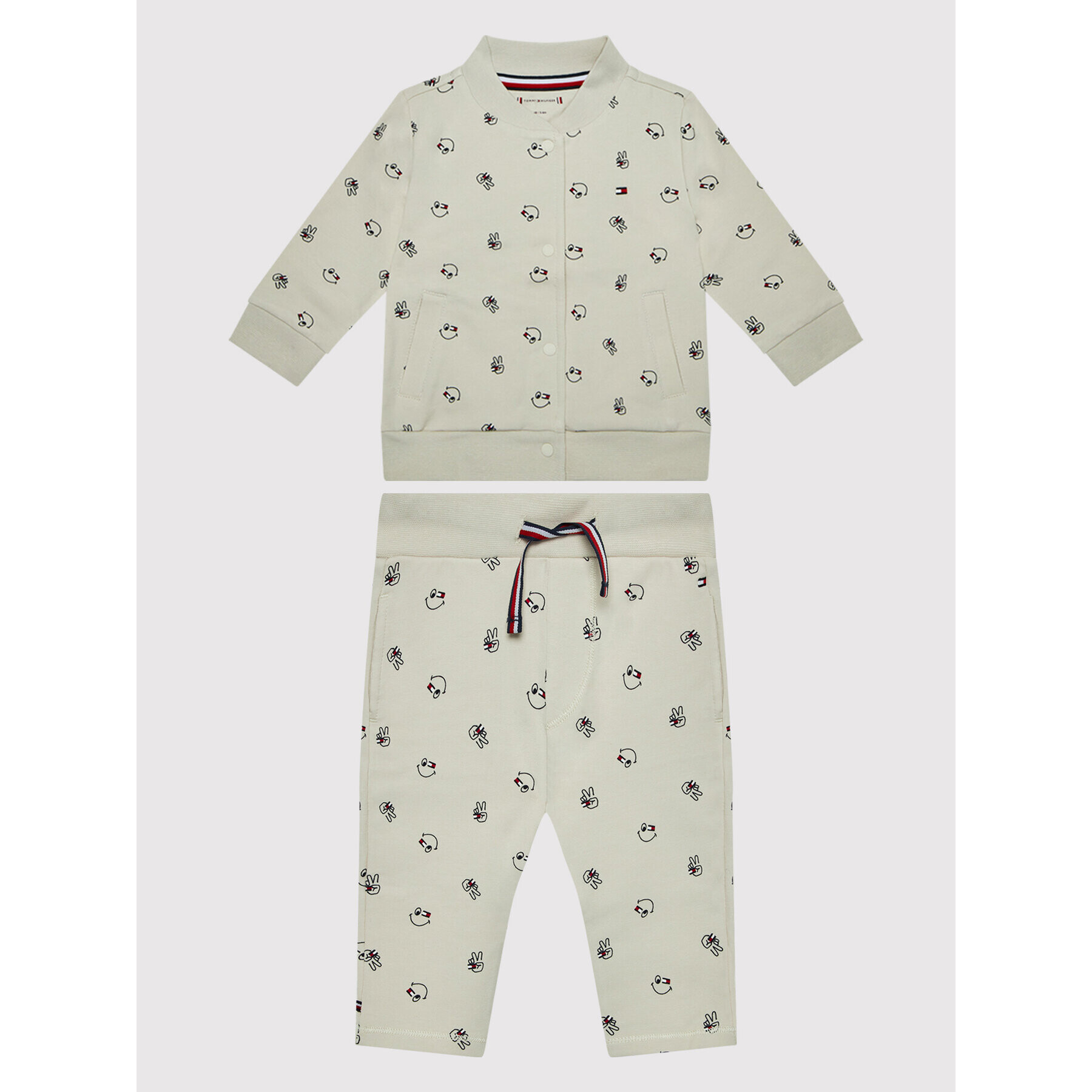 Tommy Hilfiger Trening Baby Aop Set Giftbox KN0KN01412 Bej Regular Fit - Pled.ro