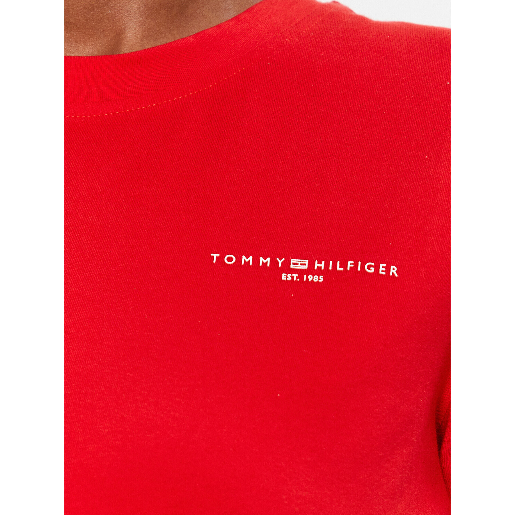 Tommy Hilfiger Tricou 1985 WW0WW37877 Roșu Regular Fit - Pled.ro