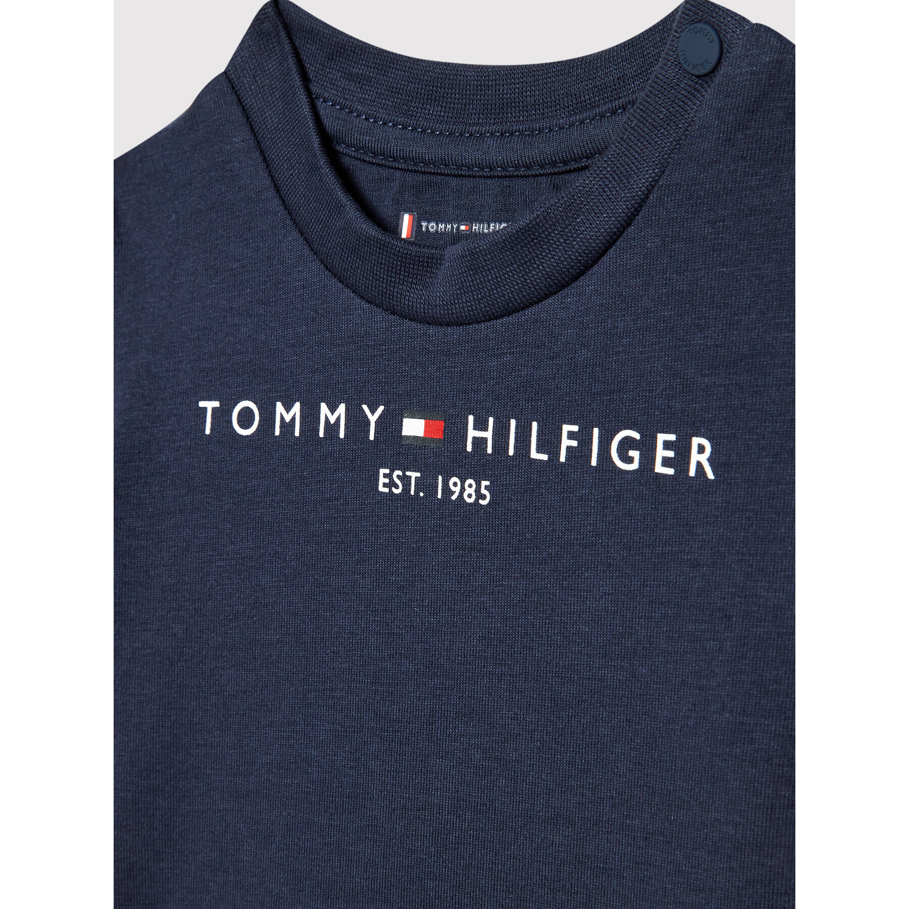 Tommy Hilfiger Tricou Baby Essential KN0KN01487 Bleumarin Regular Fit - Pled.ro