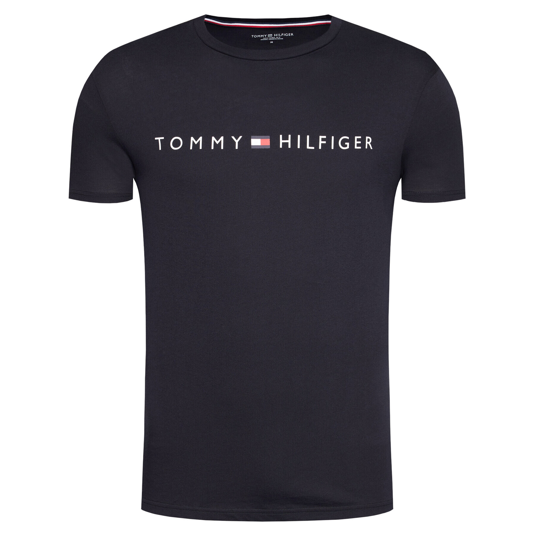 Tommy Hilfiger Tricou Cn SS Logo UM0UM01434 Bleumarin Regular Fit - Pled.ro