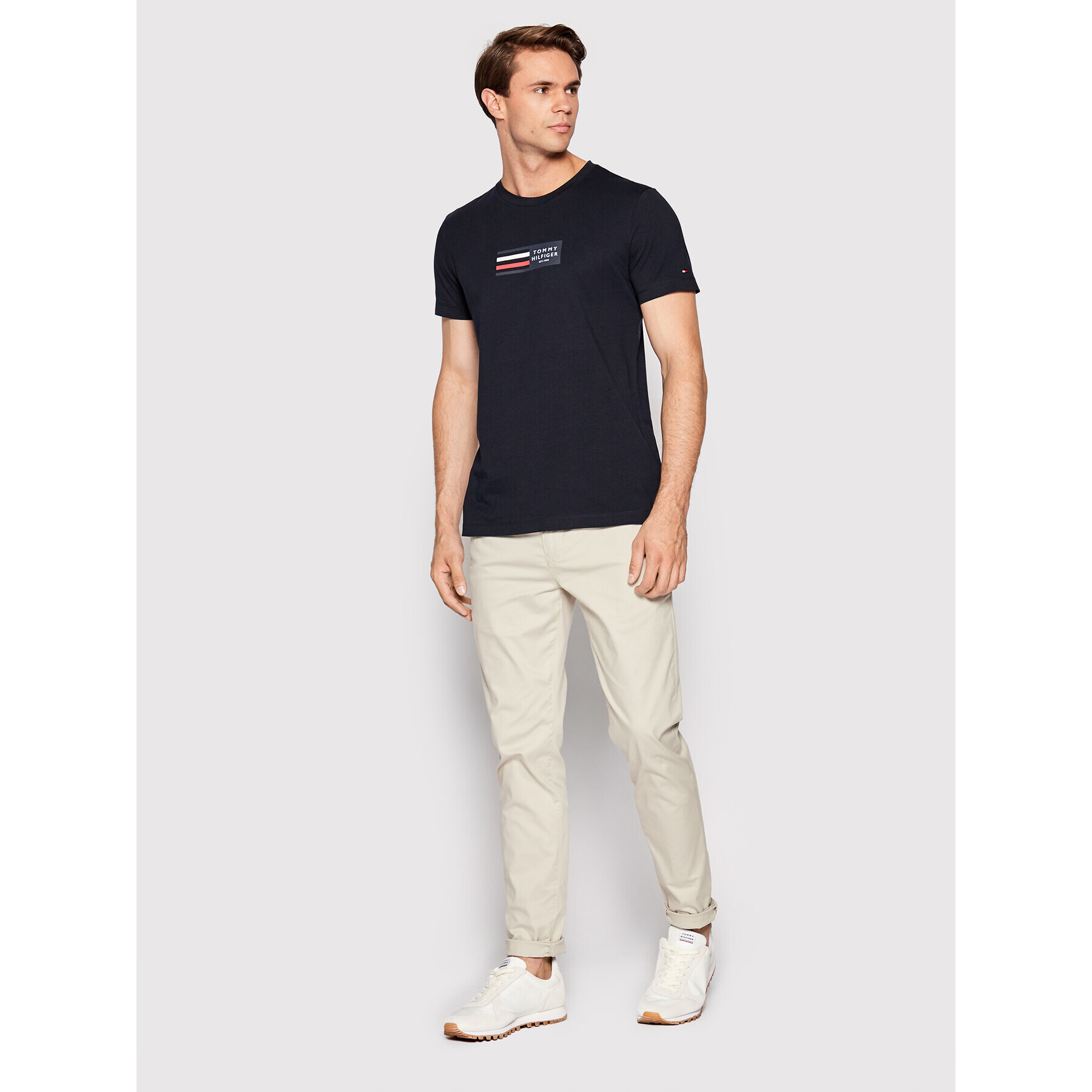 Tommy Hilfiger Tricou Corp Graphic MW0MW25761 Bleumarin Slim Fit - Pled.ro