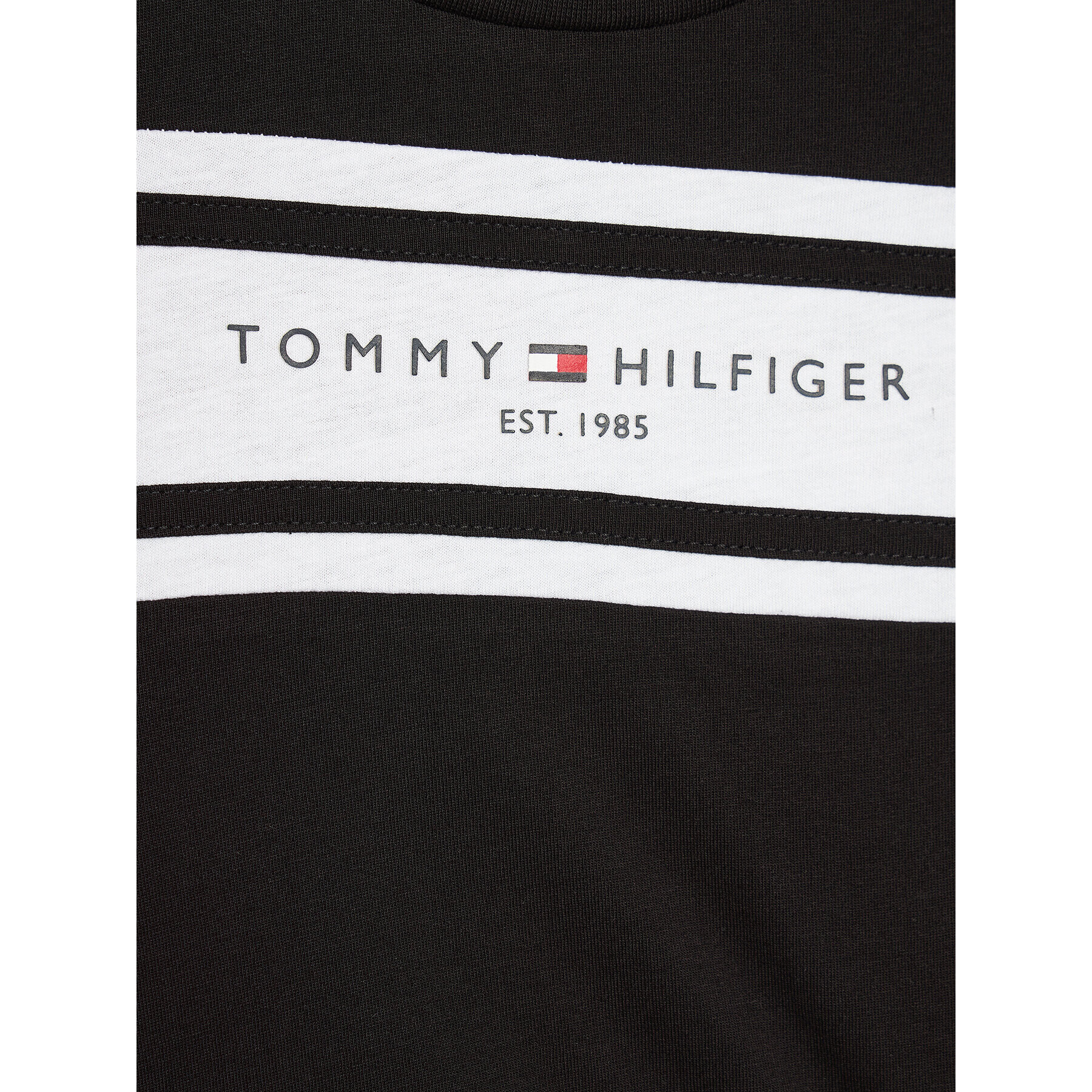 Tommy Hilfiger Tricou Essential Blocking KB0KB06711 M Negru Regular Fit - Pled.ro