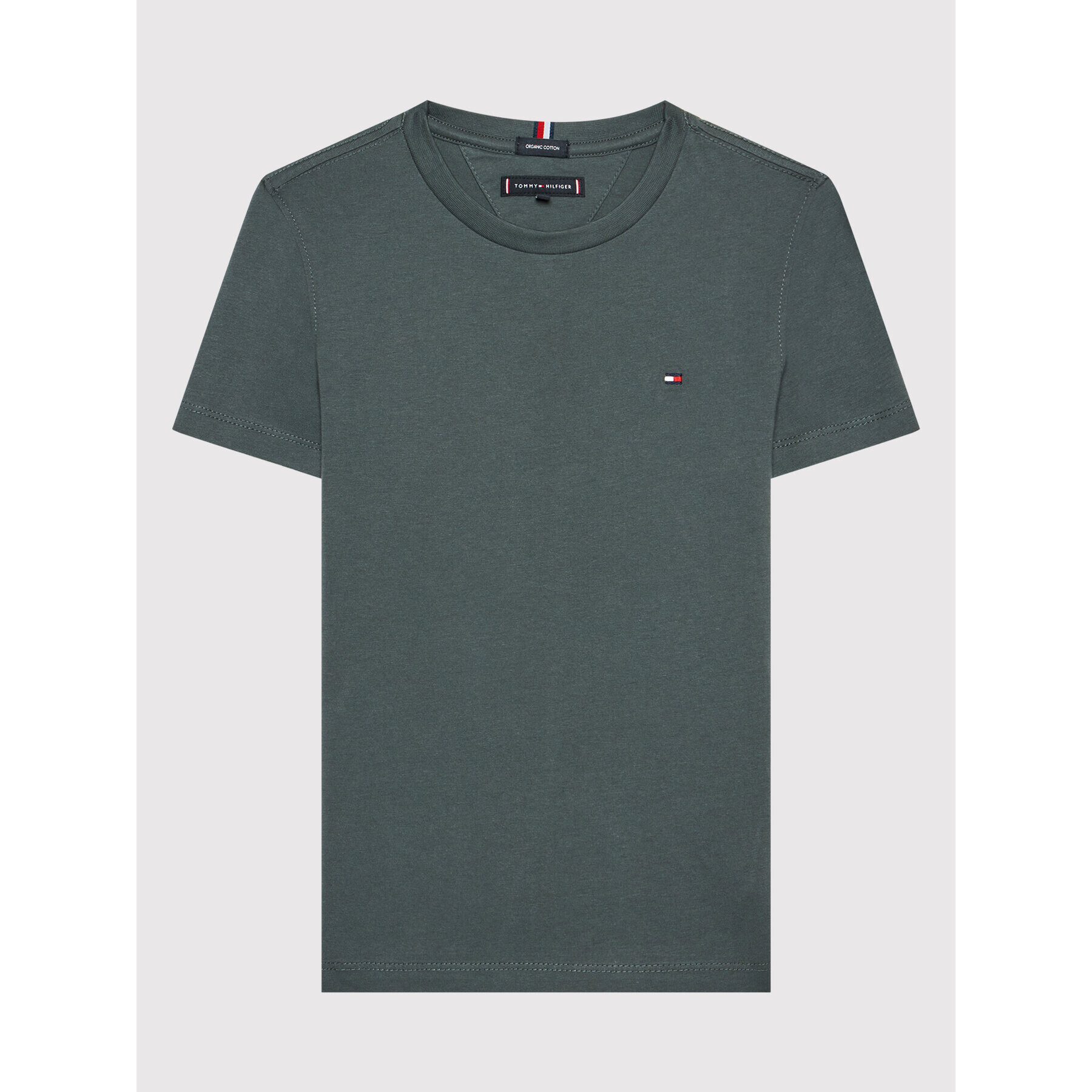 Tommy Hilfiger Tricou Essential KB0KB06879 D Verde Regular Fit - Pled.ro