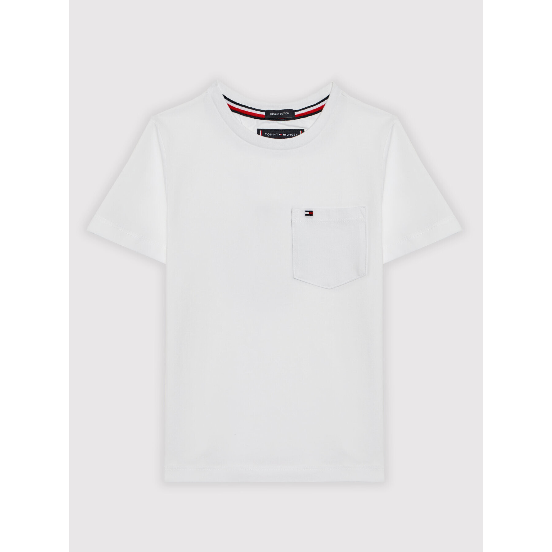 Tommy Hilfiger Tricou Essential KB0KB07081 D Alb Regular Fit - Pled.ro