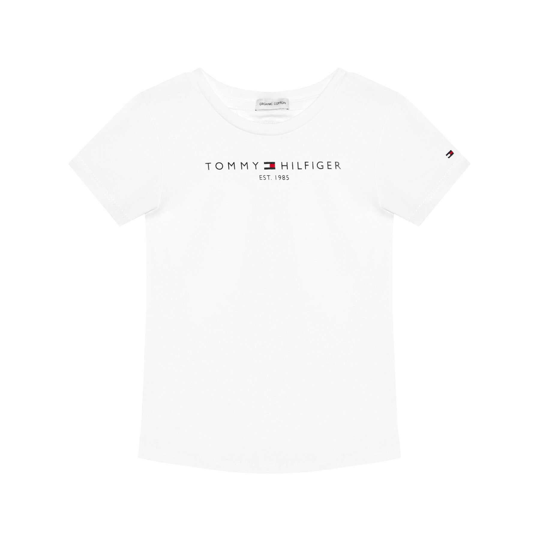 Tommy Hilfiger Tricou Essential KG0KG05242 D Alb Regular Fit - Pled.ro