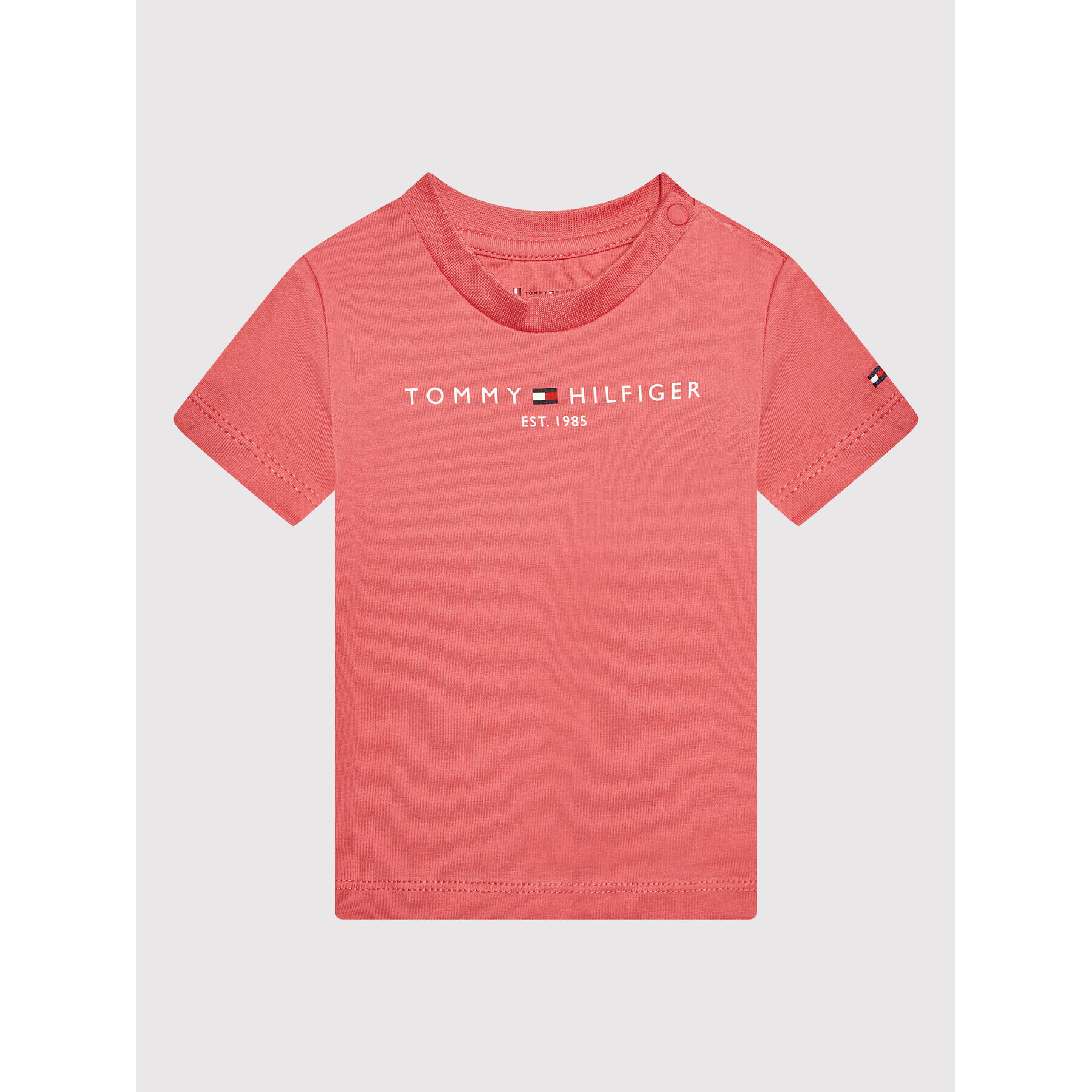 Tommy Hilfiger Tricou Essential KN0KN01293 Roz Regular Fit - Pled.ro