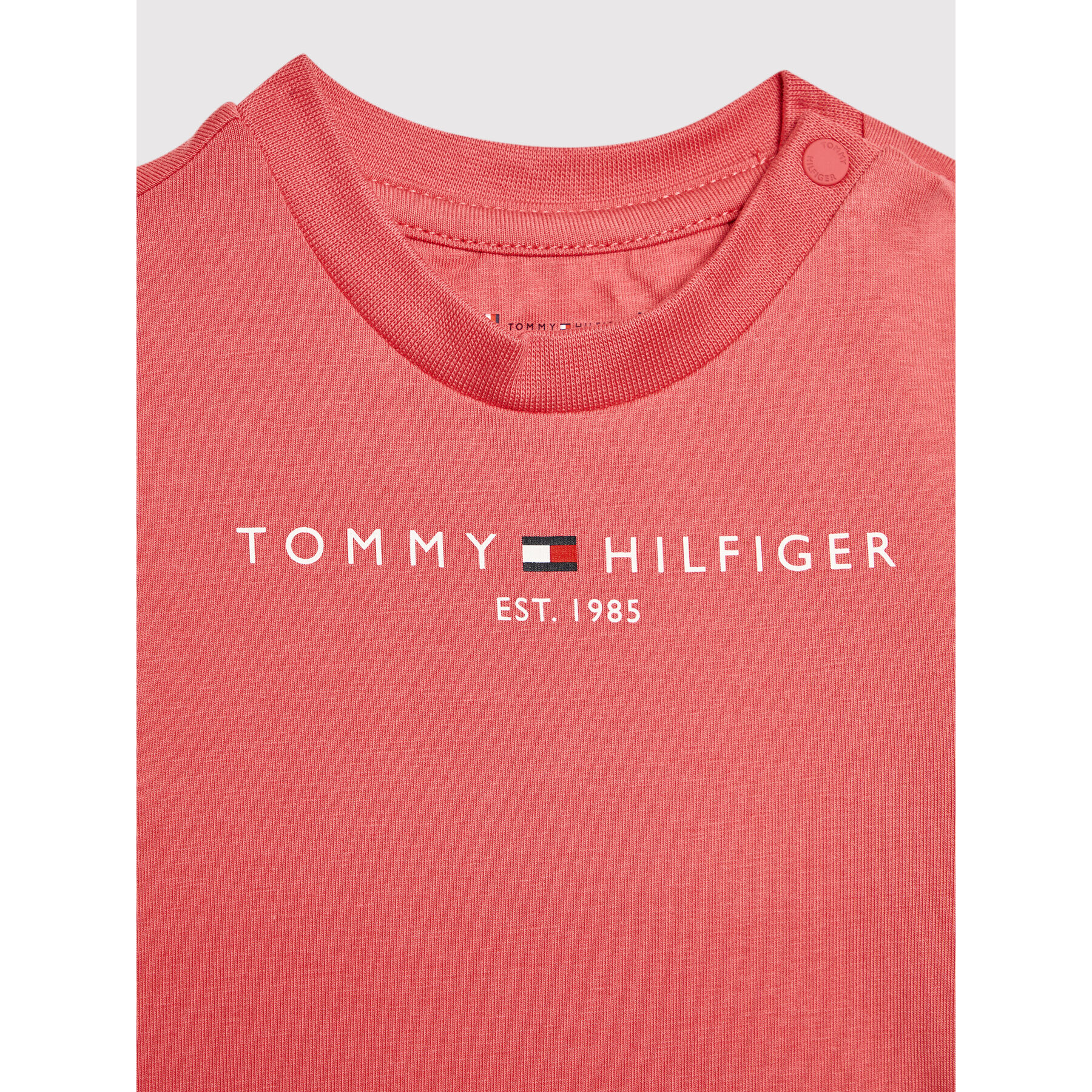 Tommy Hilfiger Tricou Essential KN0KN01293 Roz Regular Fit - Pled.ro