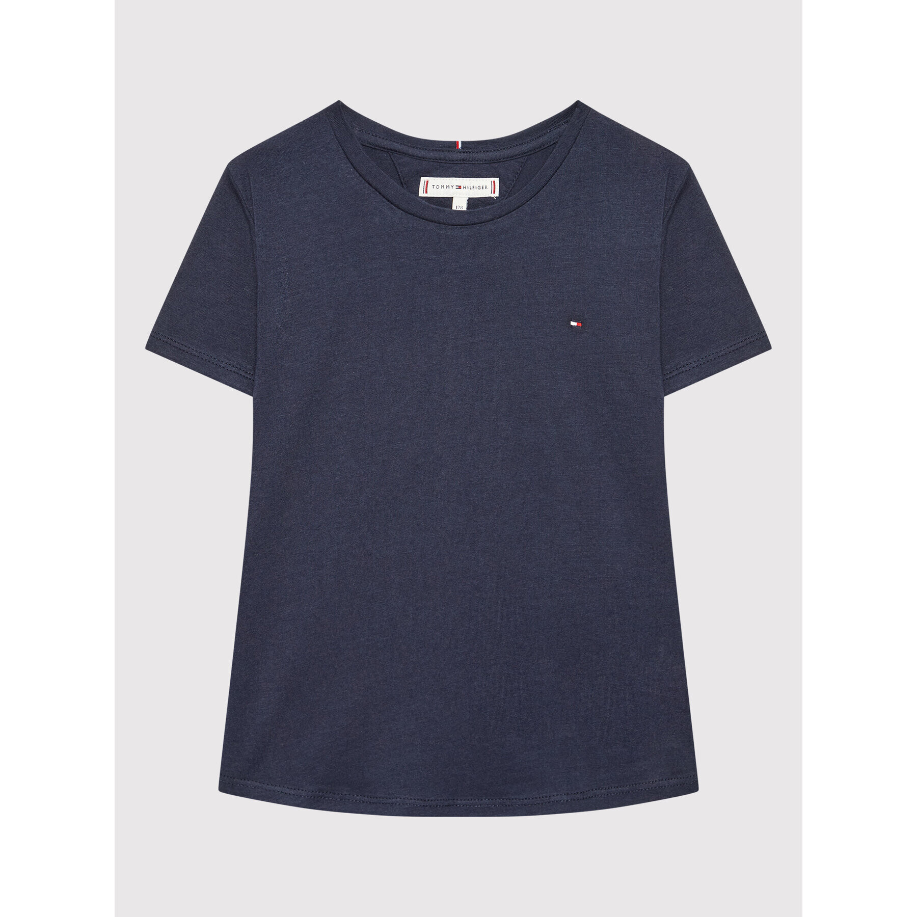 Tommy Hilfiger Tricou Essential Knit KG0KG06174 D Bleumarin Regular Fit - Pled.ro