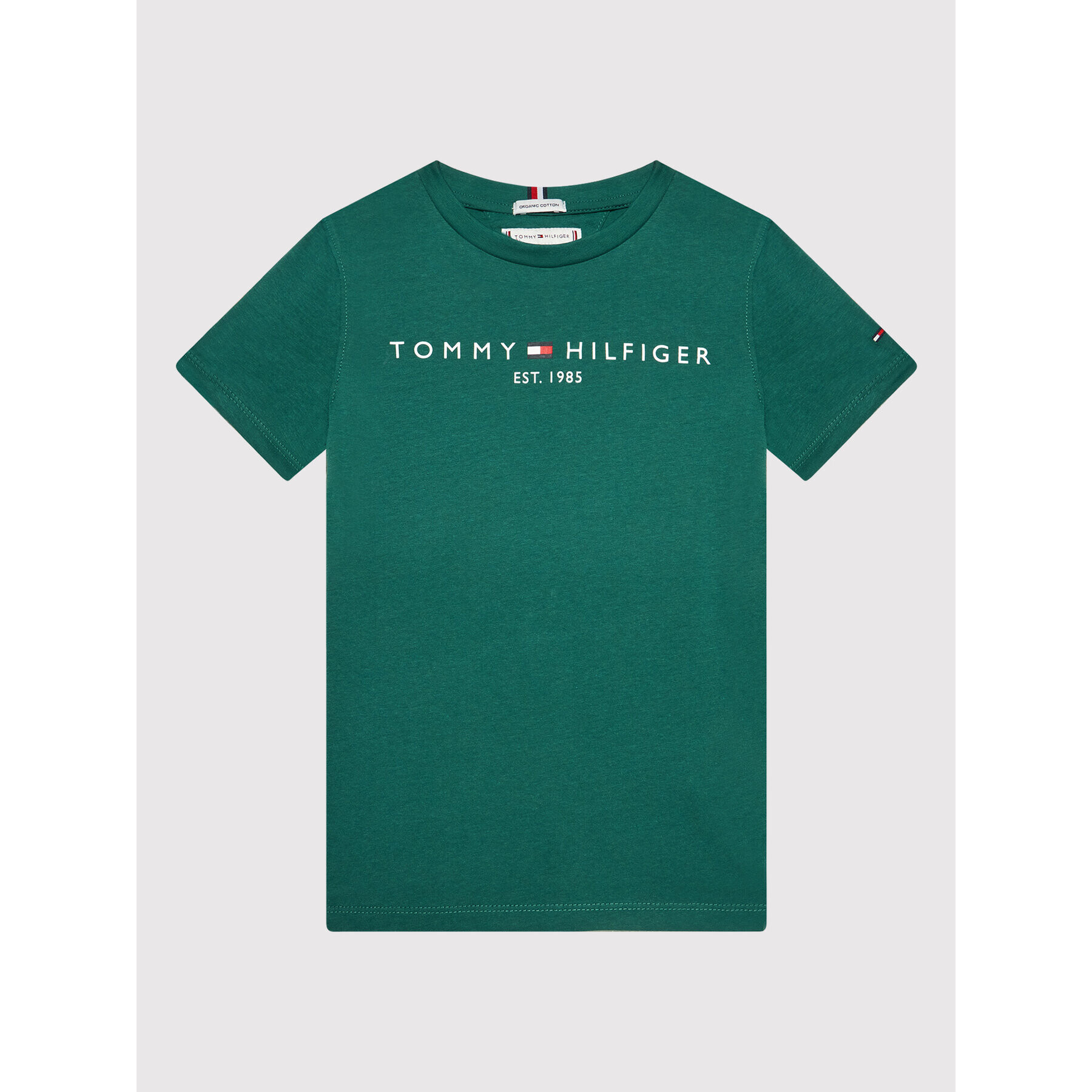 Tommy Hilfiger Tricou Essential KS0KS00201 M Verde Regular Fit - Pled.ro