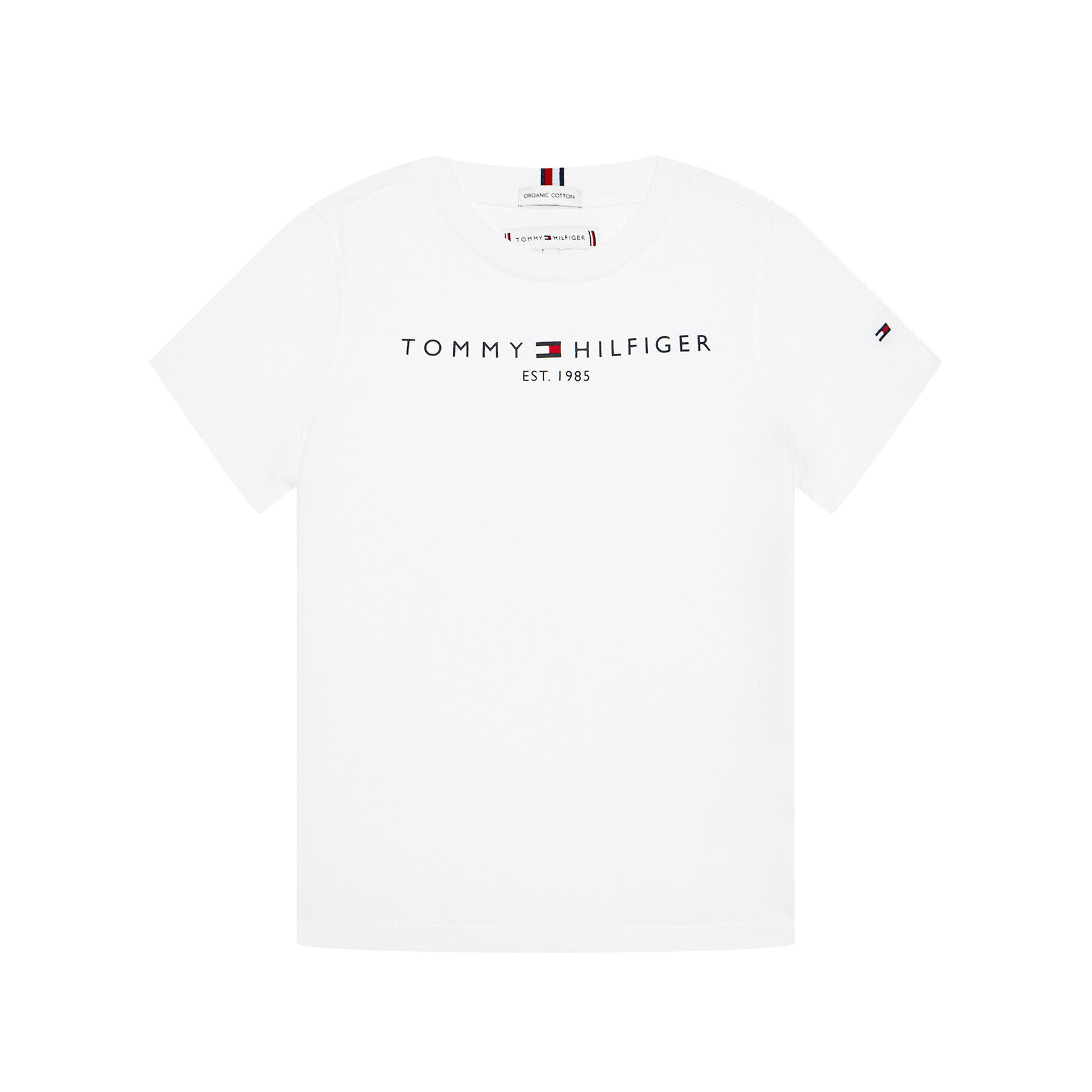 Tommy Hilfiger Tricou Essential KS0KS00210 Alb Regular Fit - Pled.ro