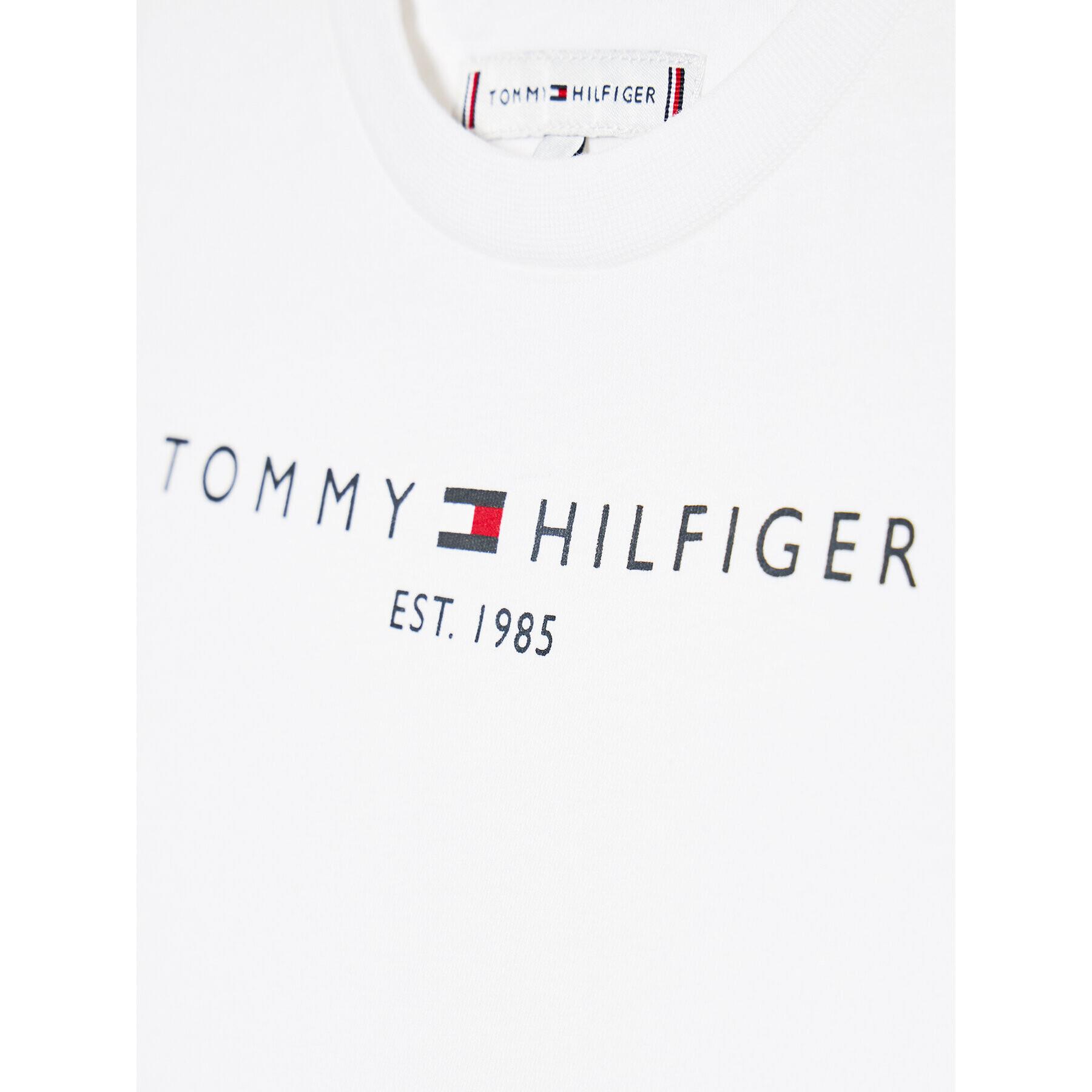 Tommy Hilfiger Tricou Essential KS0KS00210 Alb Regular Fit - Pled.ro