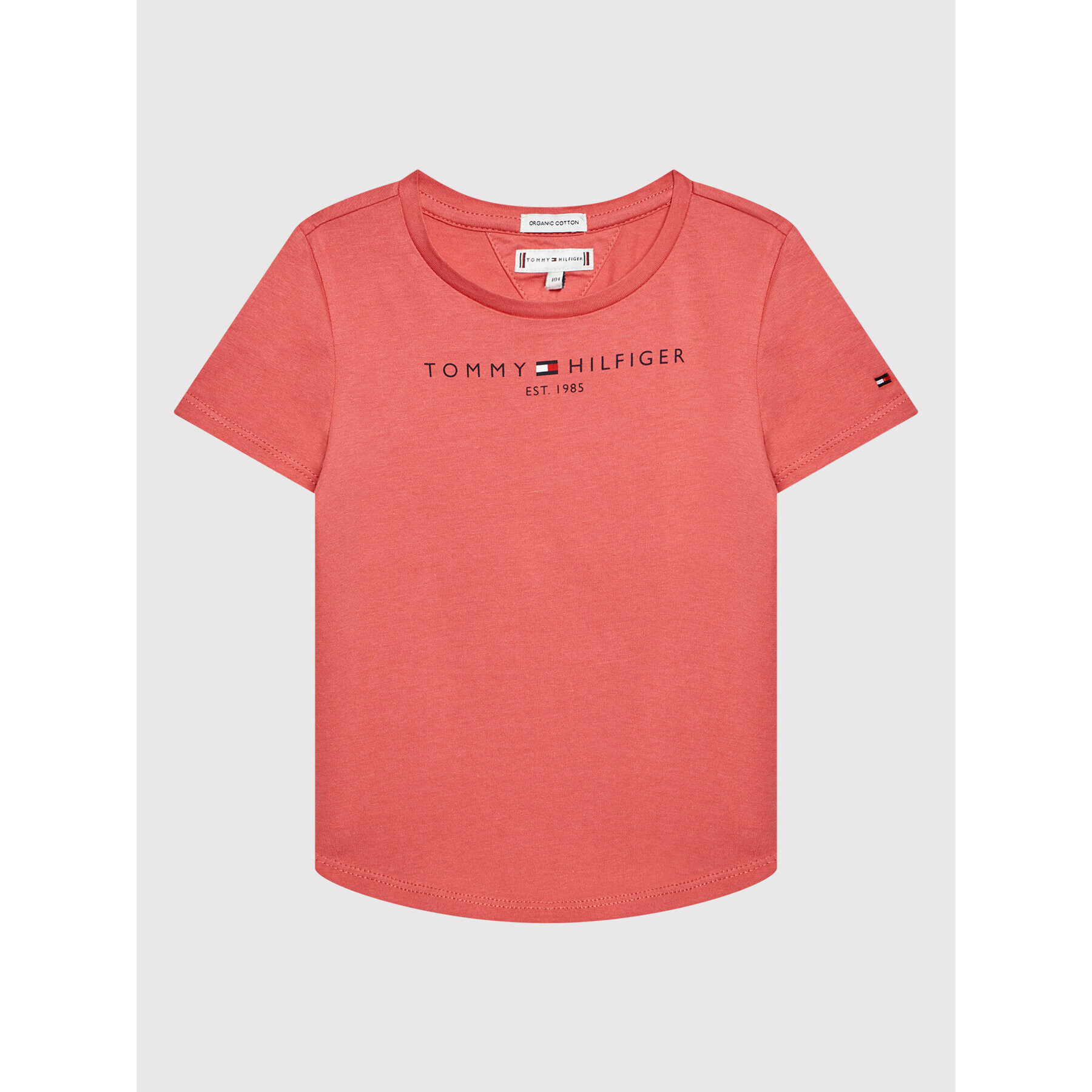 Tommy Hilfiger Tricou Essential Logo KG0KG05242 D Roz Regular Fit - Pled.ro