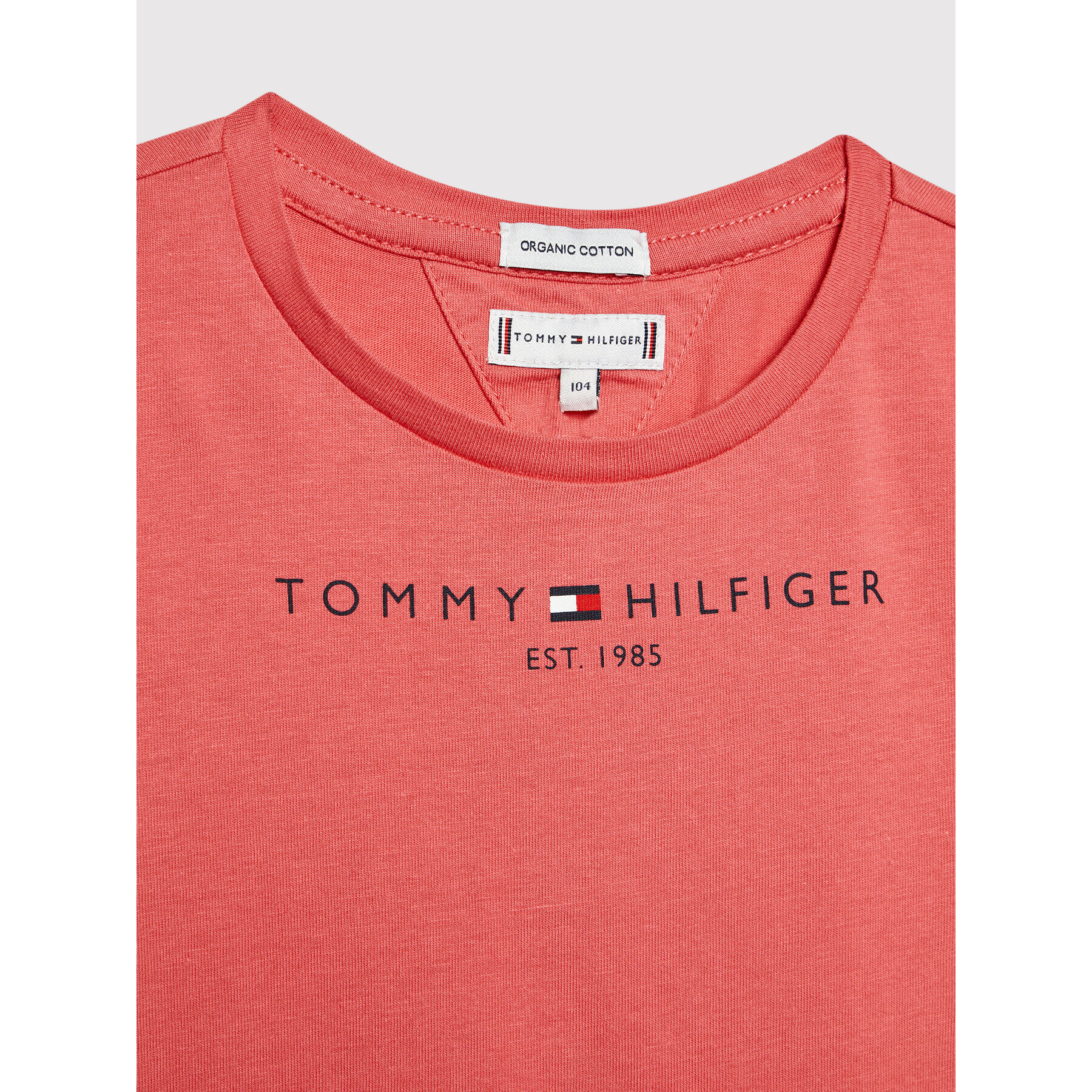 Tommy Hilfiger Tricou Essential Logo KG0KG05242 D Roz Regular Fit - Pled.ro