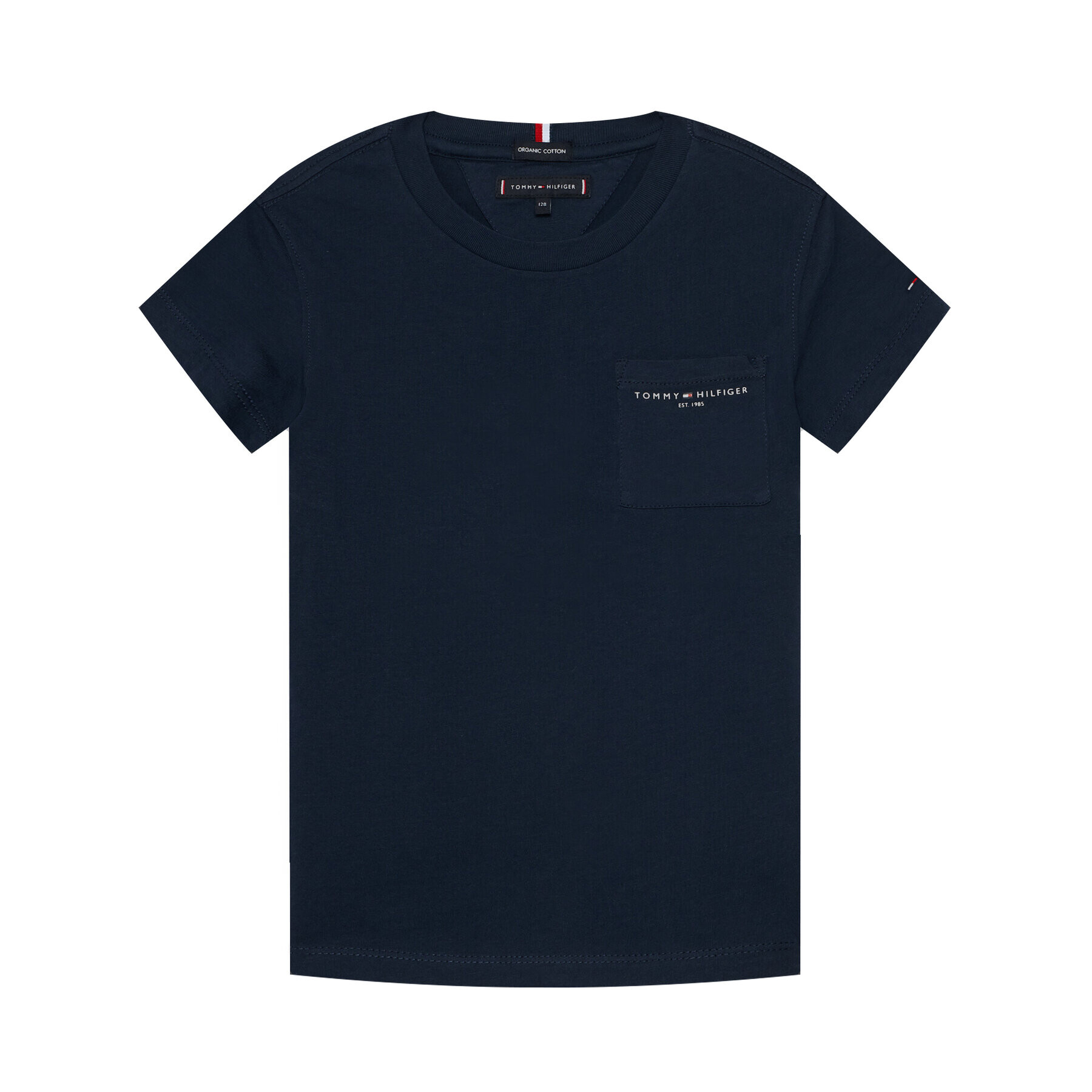 Tommy Hilfiger Tricou Essential Pocket KB0KB06556 M Bleumarin Regular Fit - Pled.ro