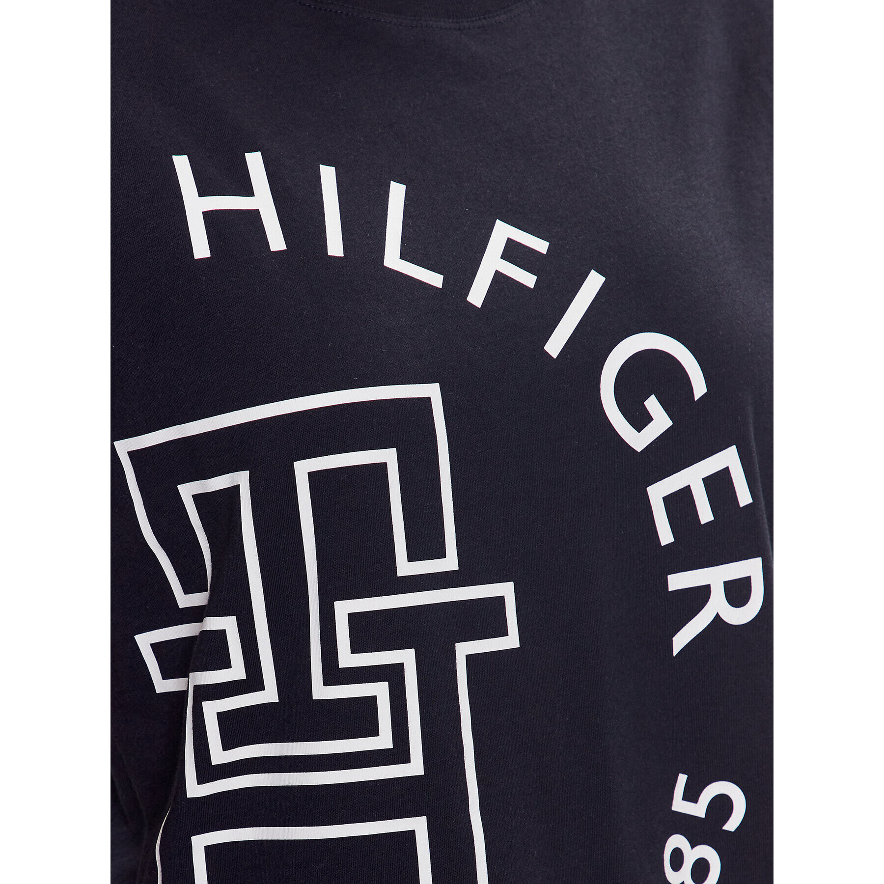 Tommy Hilfiger Tricou Exploded WW0WW40051 Bleumarin Regular Fit - Pled.ro