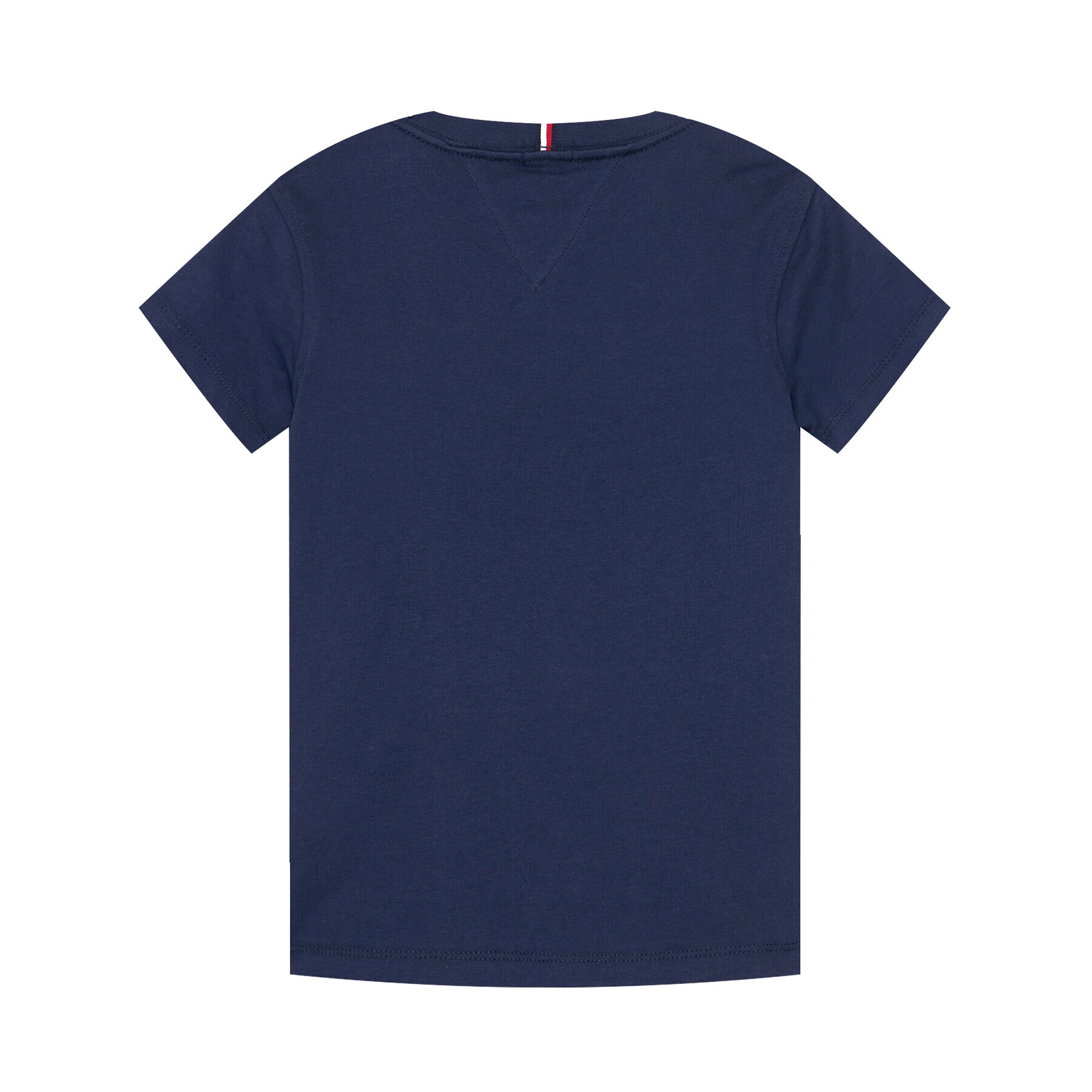 Tommy Hilfiger Tricou Flag Rib Insert KB0KB06532 D Bleumarin Regular Fit - Pled.ro