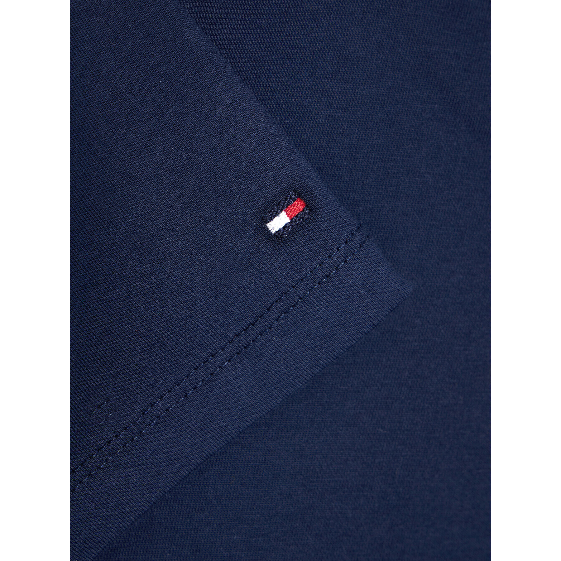 Tommy Hilfiger Tricou Flag Rib Insert KB0KB06532 D Bleumarin Regular Fit - Pled.ro