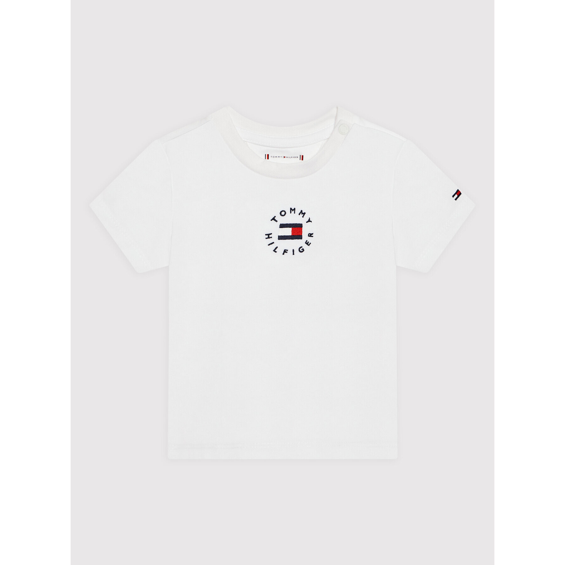 Tommy Hilfiger Tricou Heritage KN0KN01386 Alb Regular Fit - Pled.ro