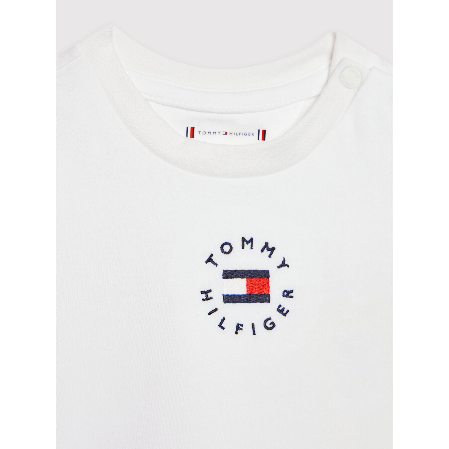 Tommy Hilfiger Tricou Heritage KN0KN01386 Alb Regular Fit - Pled.ro