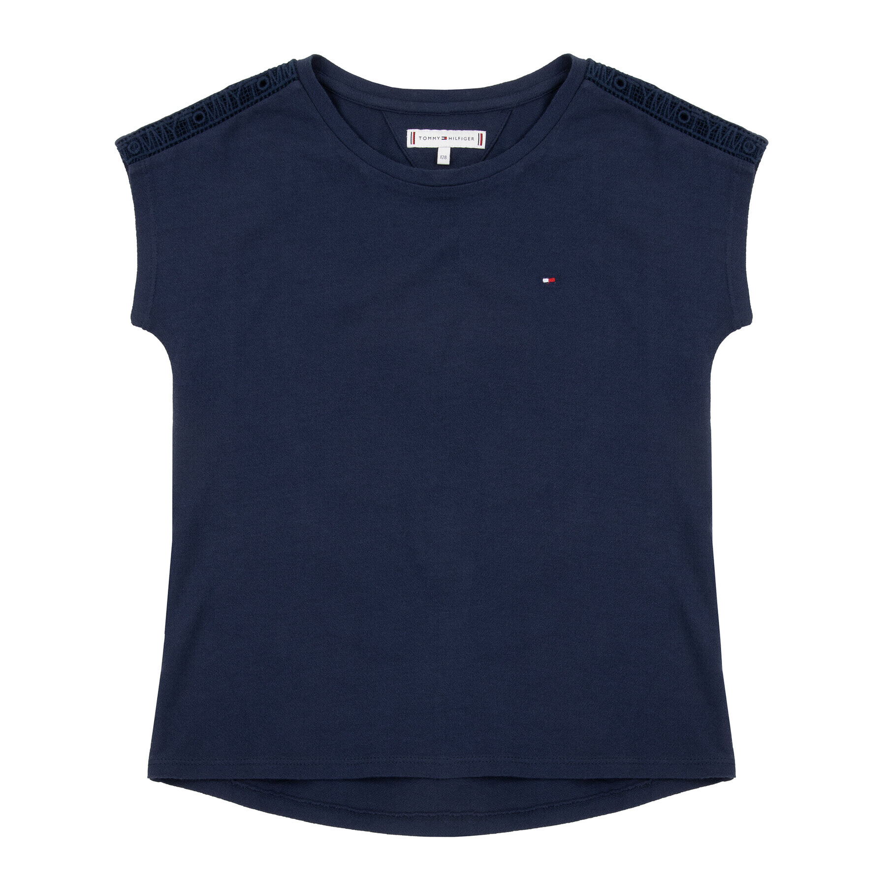 Tommy Hilfiger Tricou KG0KG04667 D Bleumarin Relaxed Fit - Pled.ro